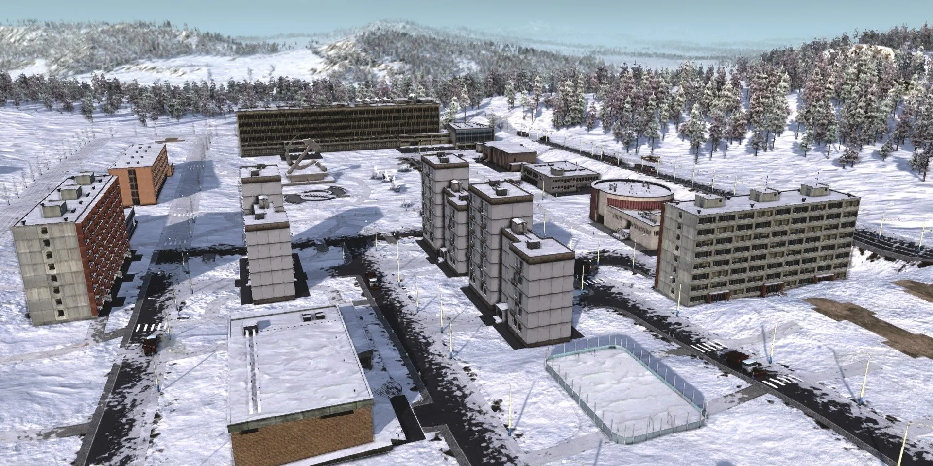 Toàn cảnh một khu công nghiệp và đô thị đang phát triển trong game Workers &amp; Resources: Soviet Republic