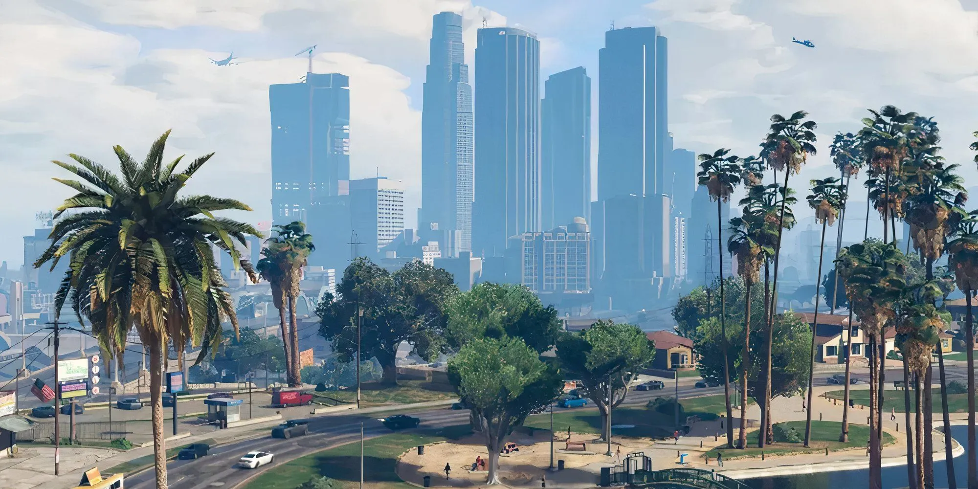 Toàn cảnh thành phố Los Santos trong Grand Theft Auto 5, một phiên bản ảo cực kỳ chi tiết của Los Angeles