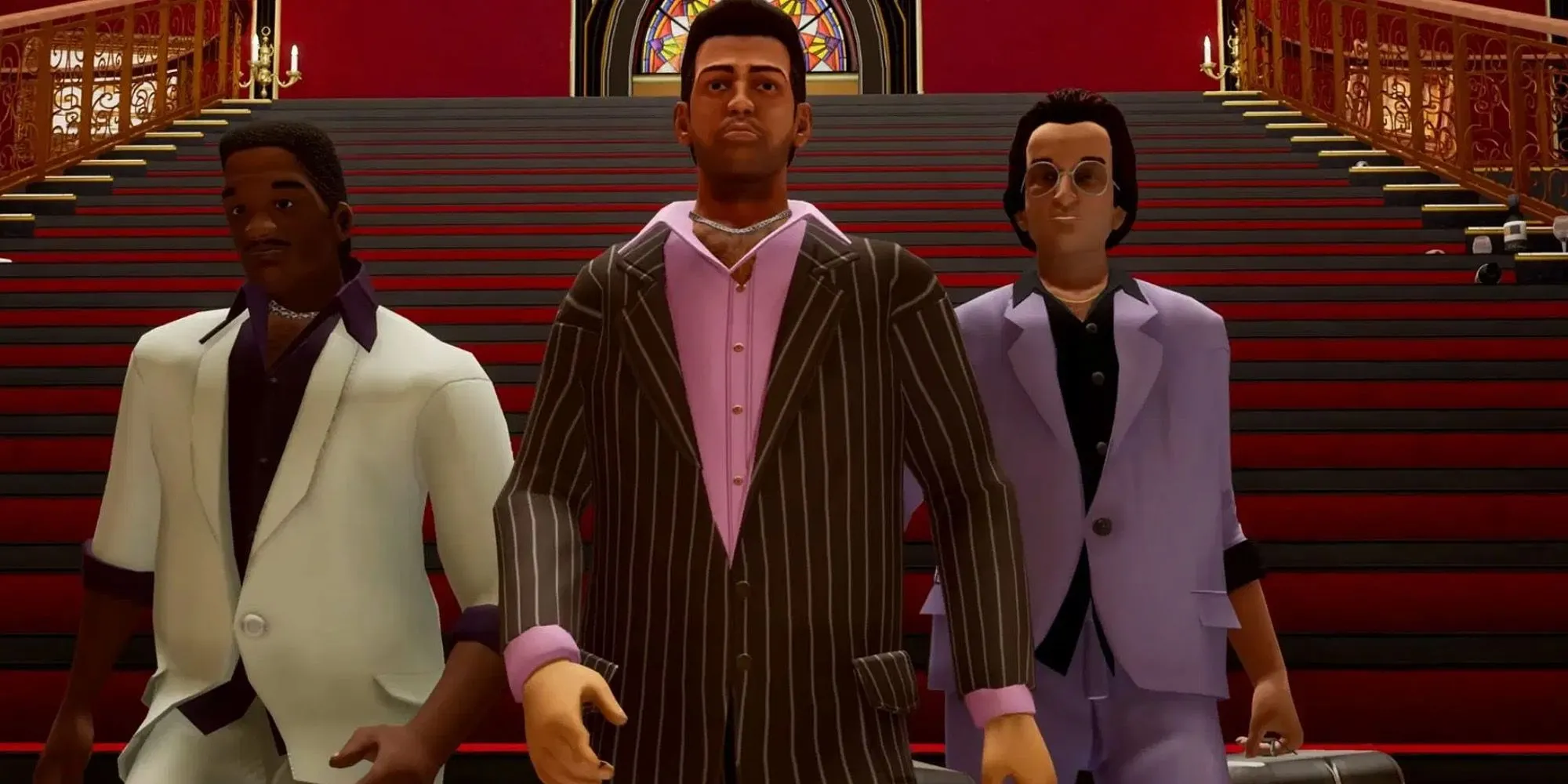 Tommy Vercetti trên du thuyền sang trọng trong nhiệm vụ cuối của GTA Vice City