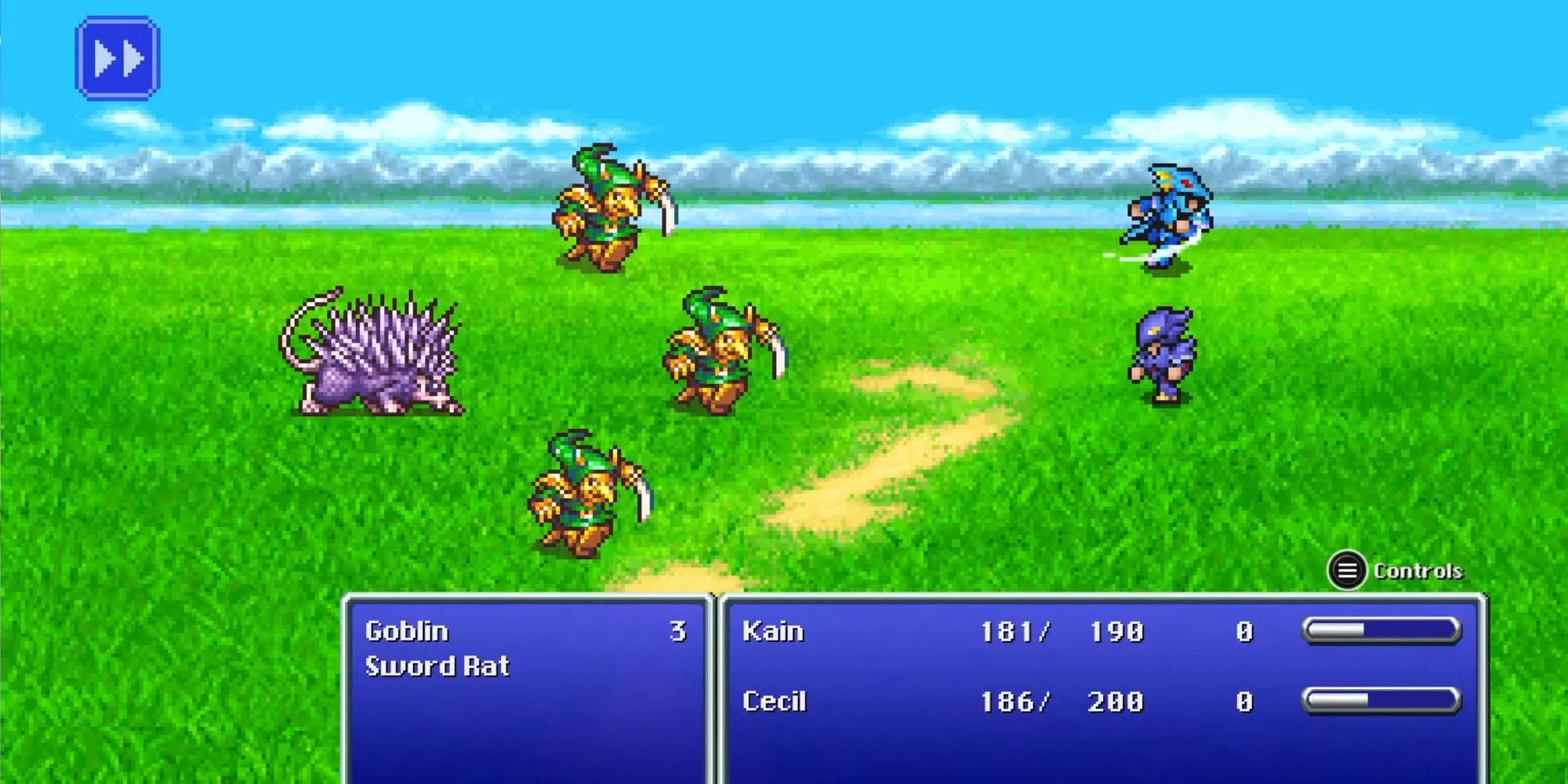 Trận chiến ngẫu nhiên trong Final Fantasy IV Pixel Remaster (Phiên bản 2D 2021)