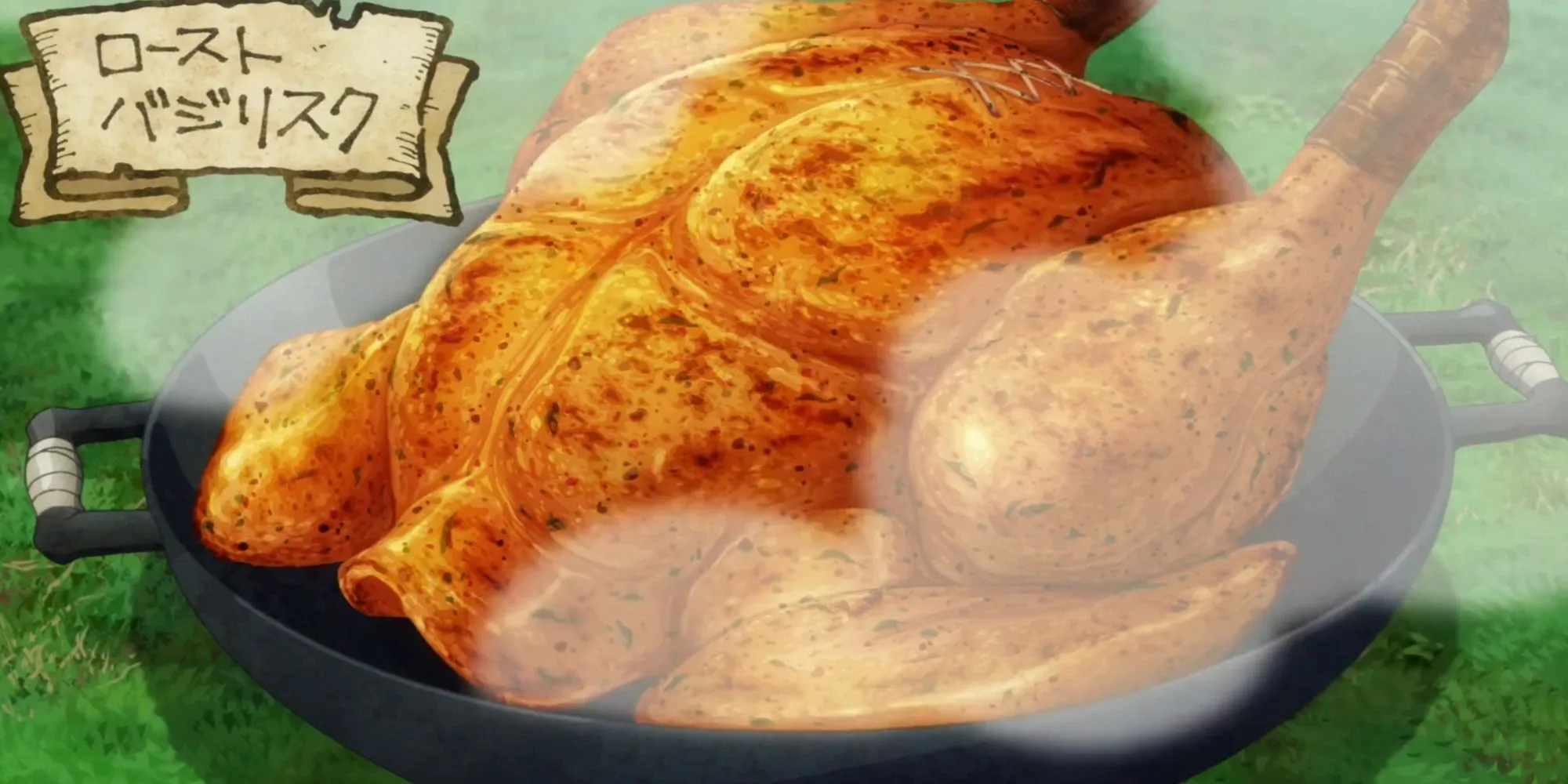 Tử Xà nướng nguyên con - món ăn gợi nhớ gà tây Lễ Tạ Ơn trong Delicious in Dungeon