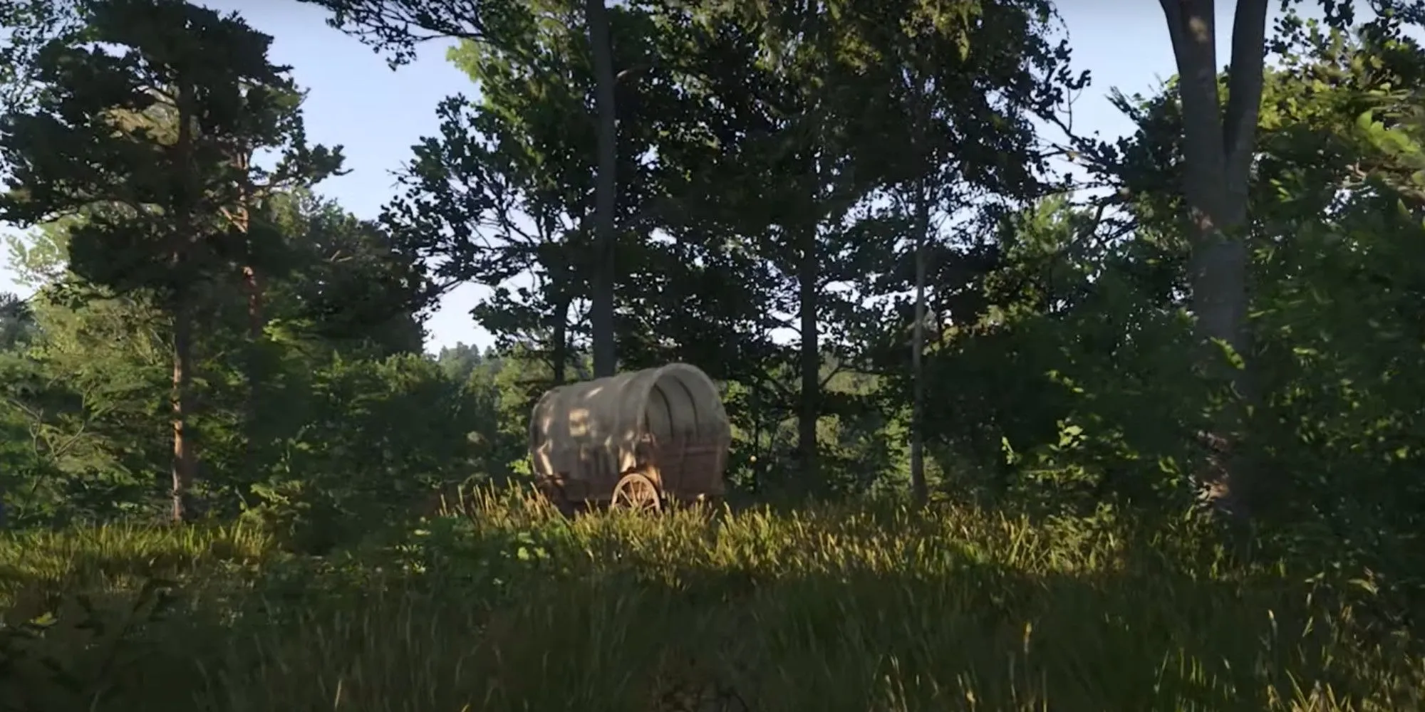 Xe ngựa của Hensel trong một nhiệm vụ của Kingdom Come Deliverance 2 cho thấy thế giới game chi tiết