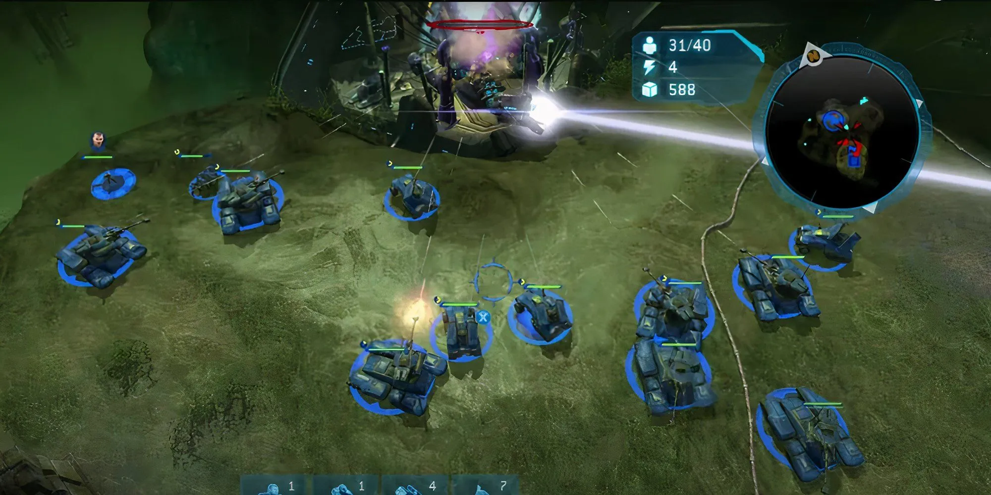 Xe tăng khai hỏa trong chiến dịch Halo Wars