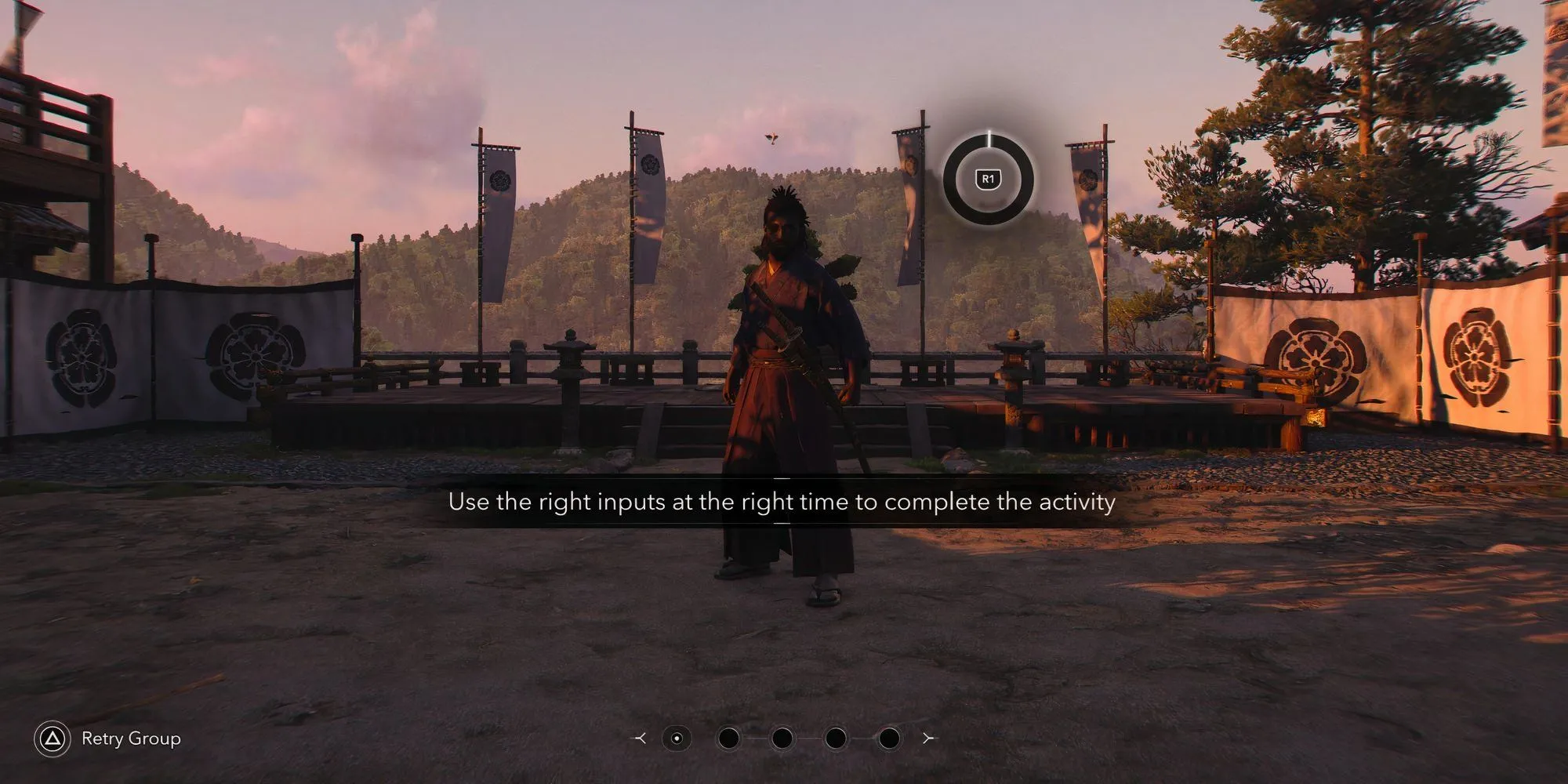 Yasuke thực hiện chuỗi combo trong thử thách nhiệm vụ An Education Assassin's Creed Shadows