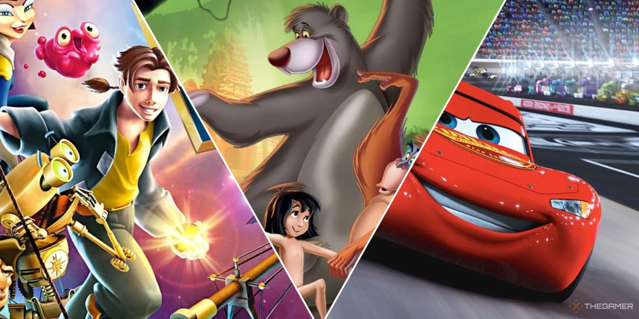 Ảnh minh họa một số thế giới Disney từng được xem xét đưa vào game Kingdom Hearts nhưng đã bị loại bỏ