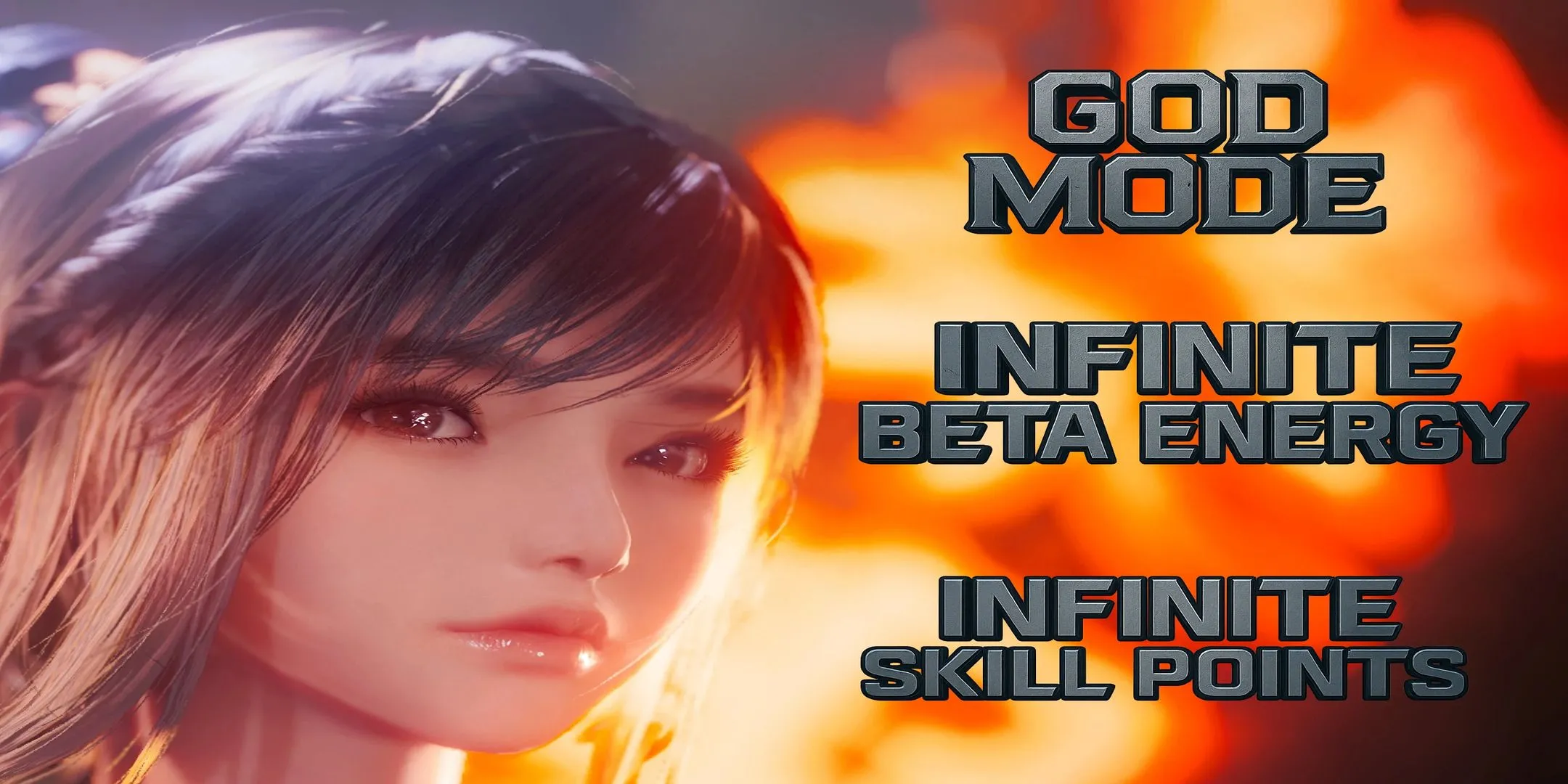 Cận cảnh khuôn mặt của Eve, minh họa cho các tùy chọn cheat trong Stellar Blade.