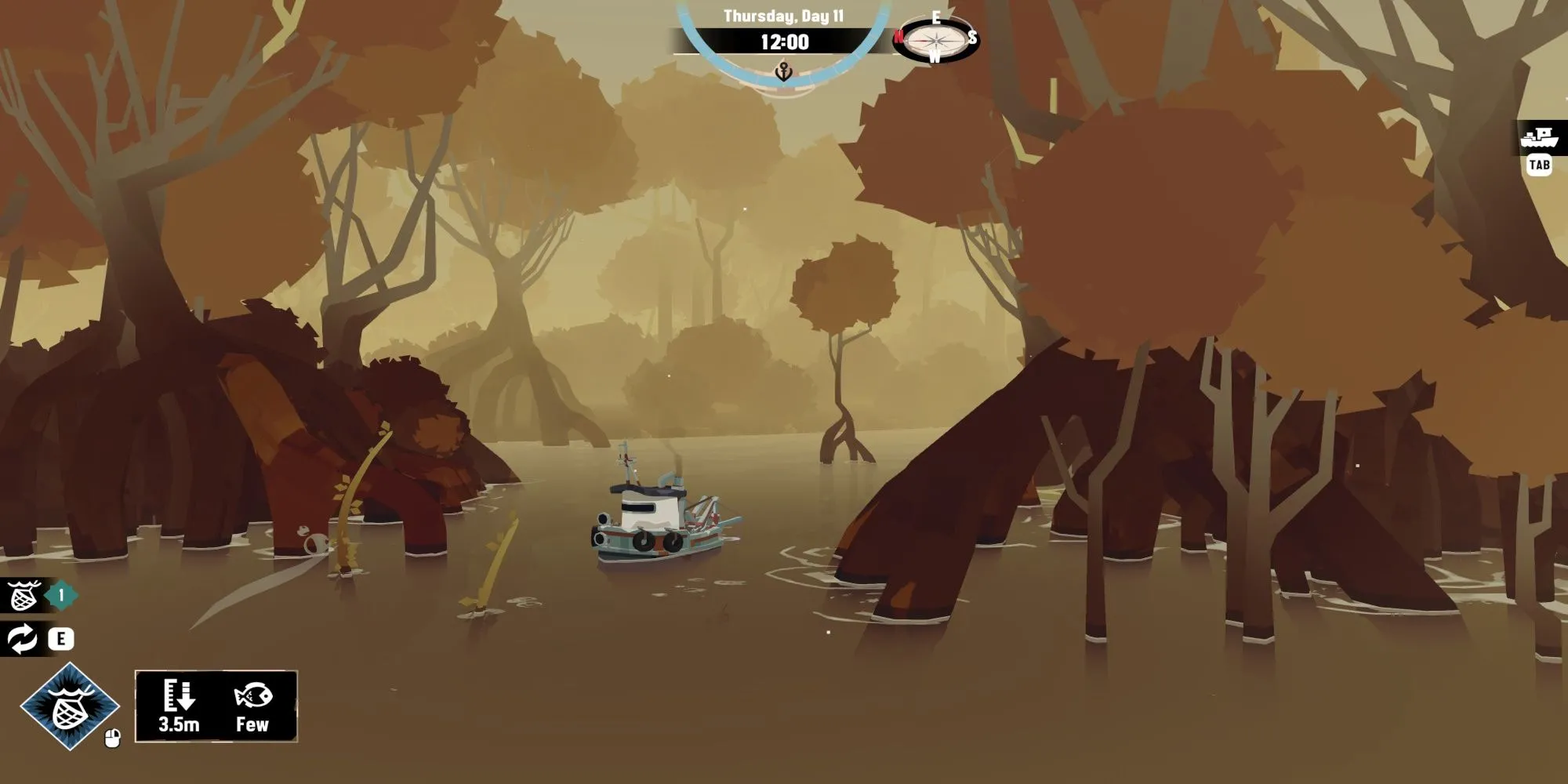 Giao diện chơi game Dredge trên Steam