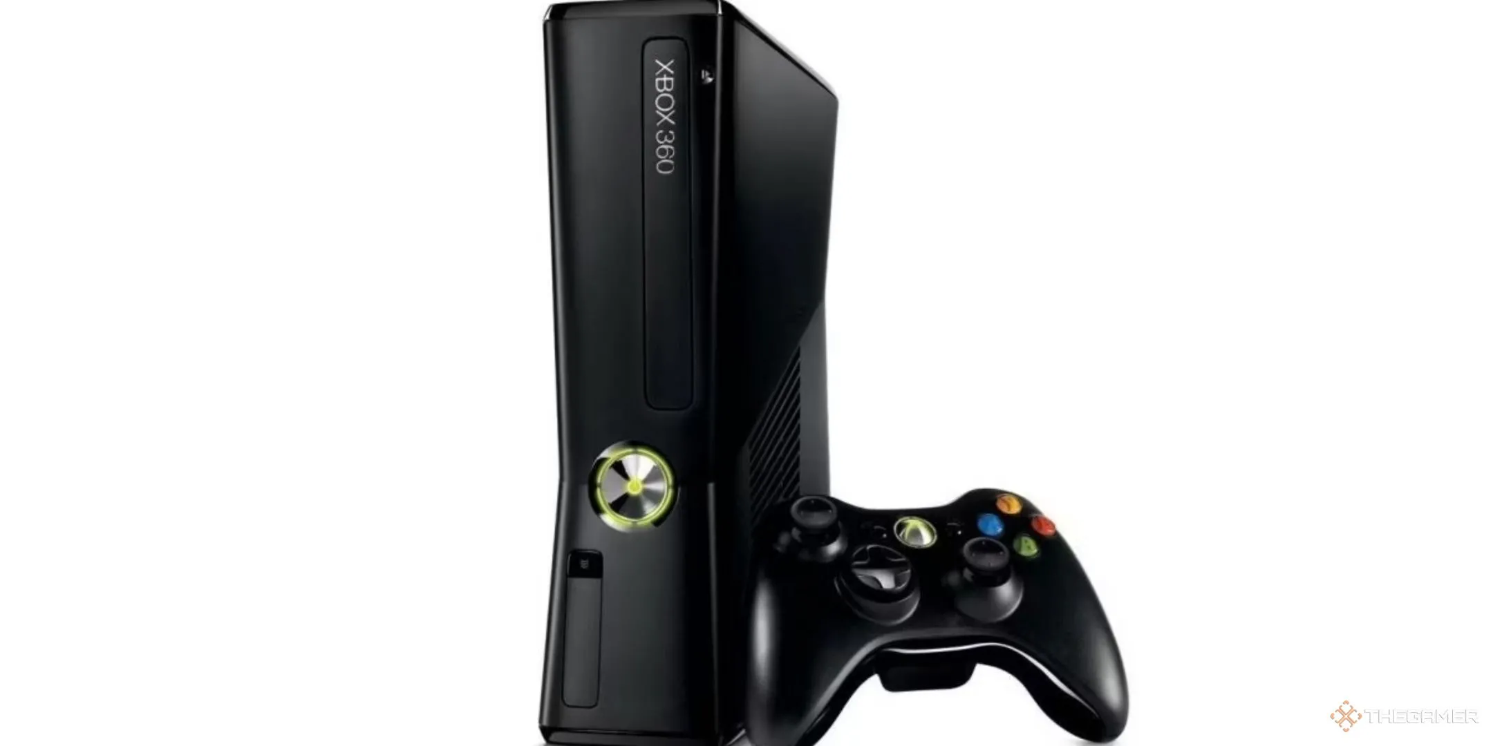 Hình ảnh quảng bá Xbox 360 S và controller Xbox 360