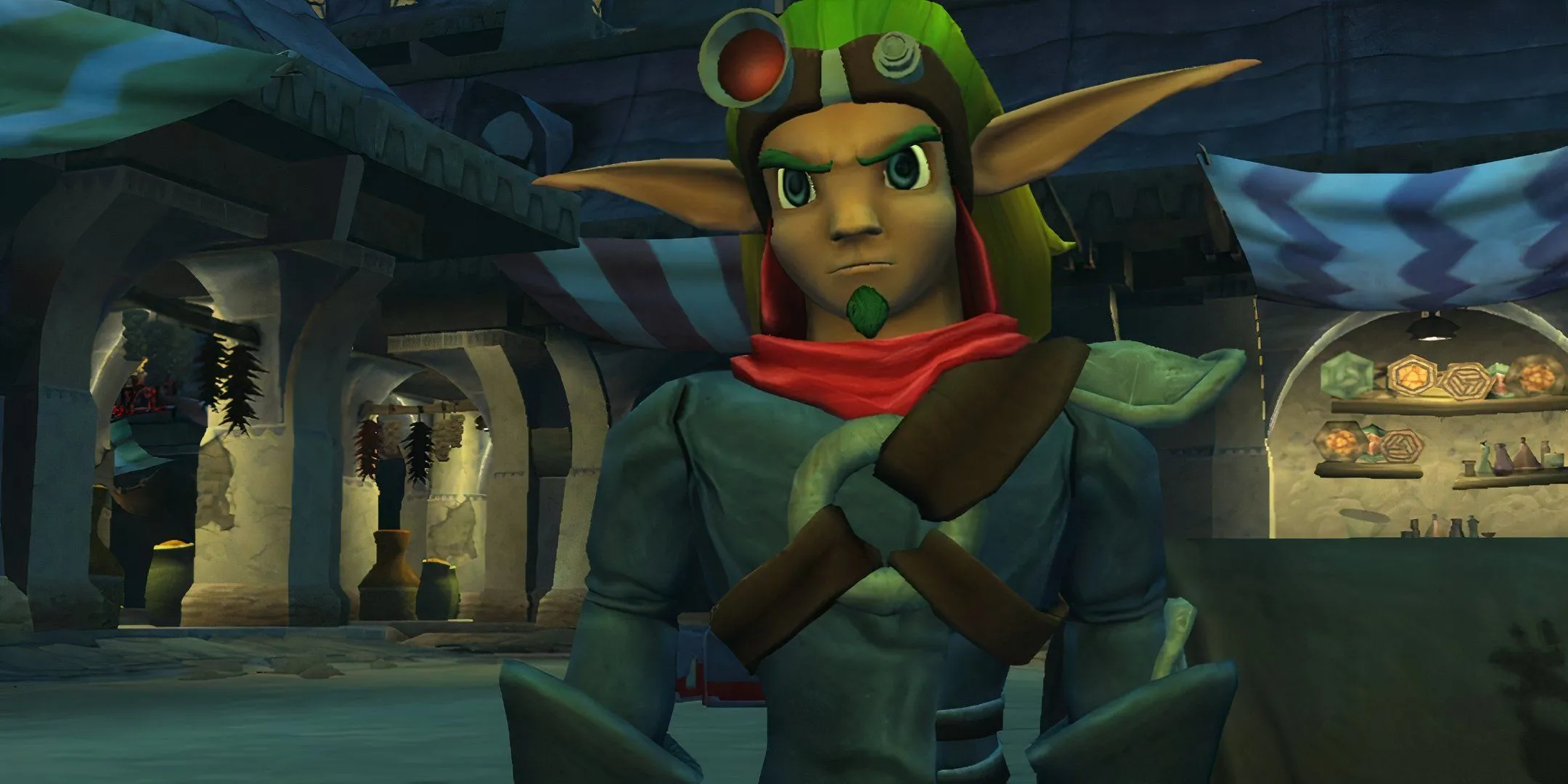 Jak trong khu chợ Haven City trong game Jak 2.