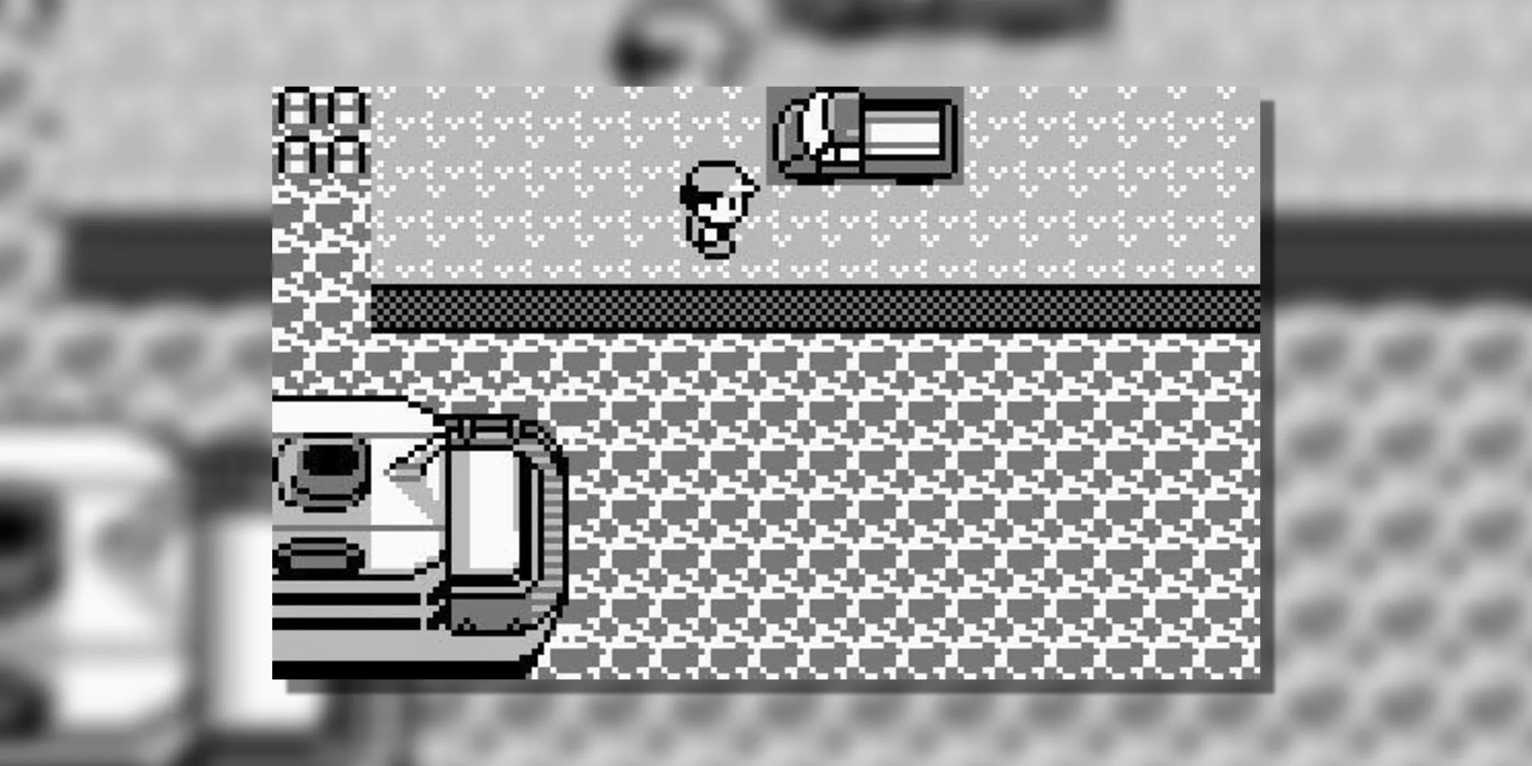 Một người chơi đứng gần chiếc xe tải Mew trong Pokemon Red and Blue.