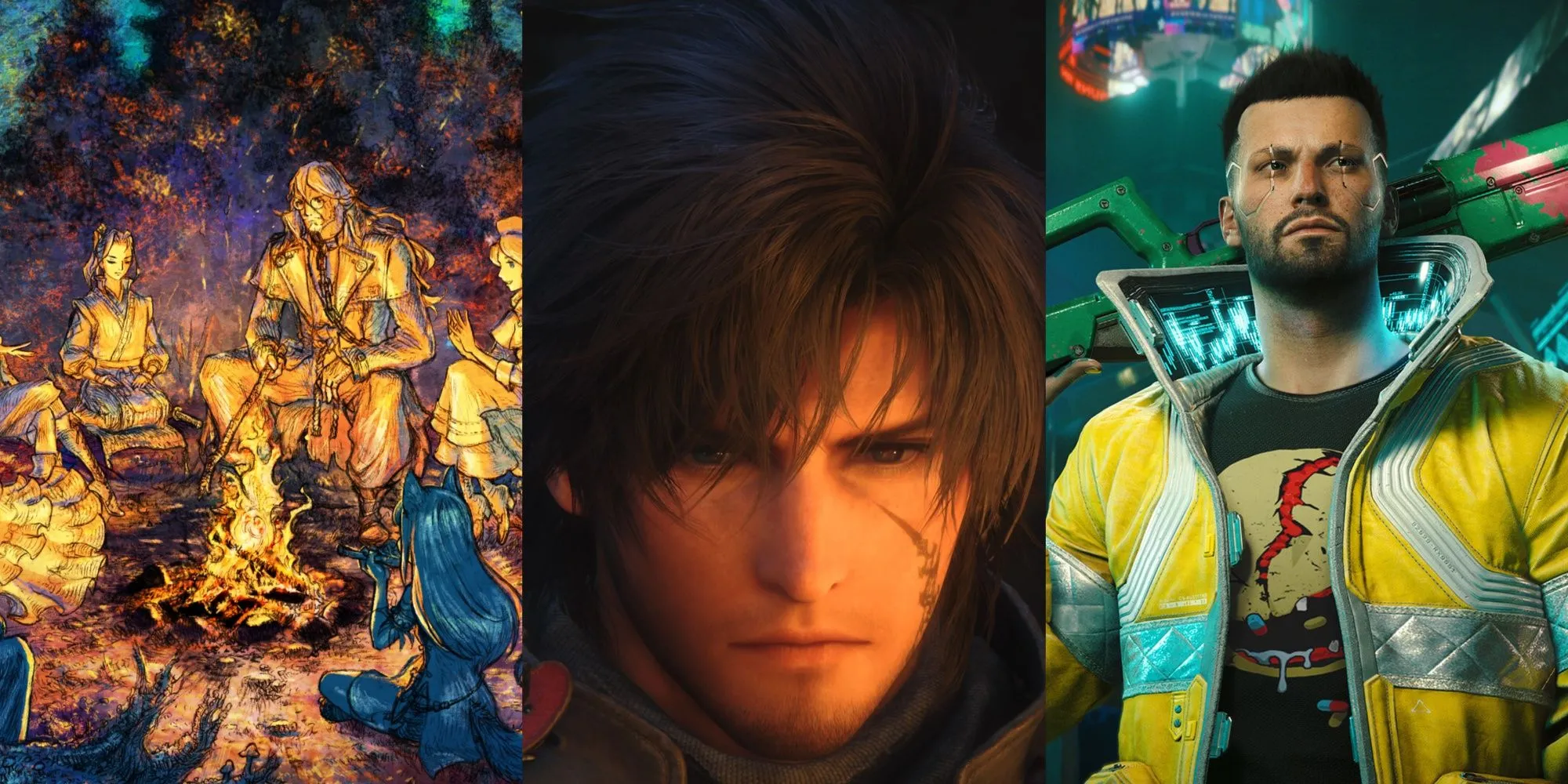 Tuyển tập các tựa game RPG nổi bật trên PlayStation 5 bao gồm Octopath Traveler 2, Final Fantasy 16 và Cyberpunk 2077