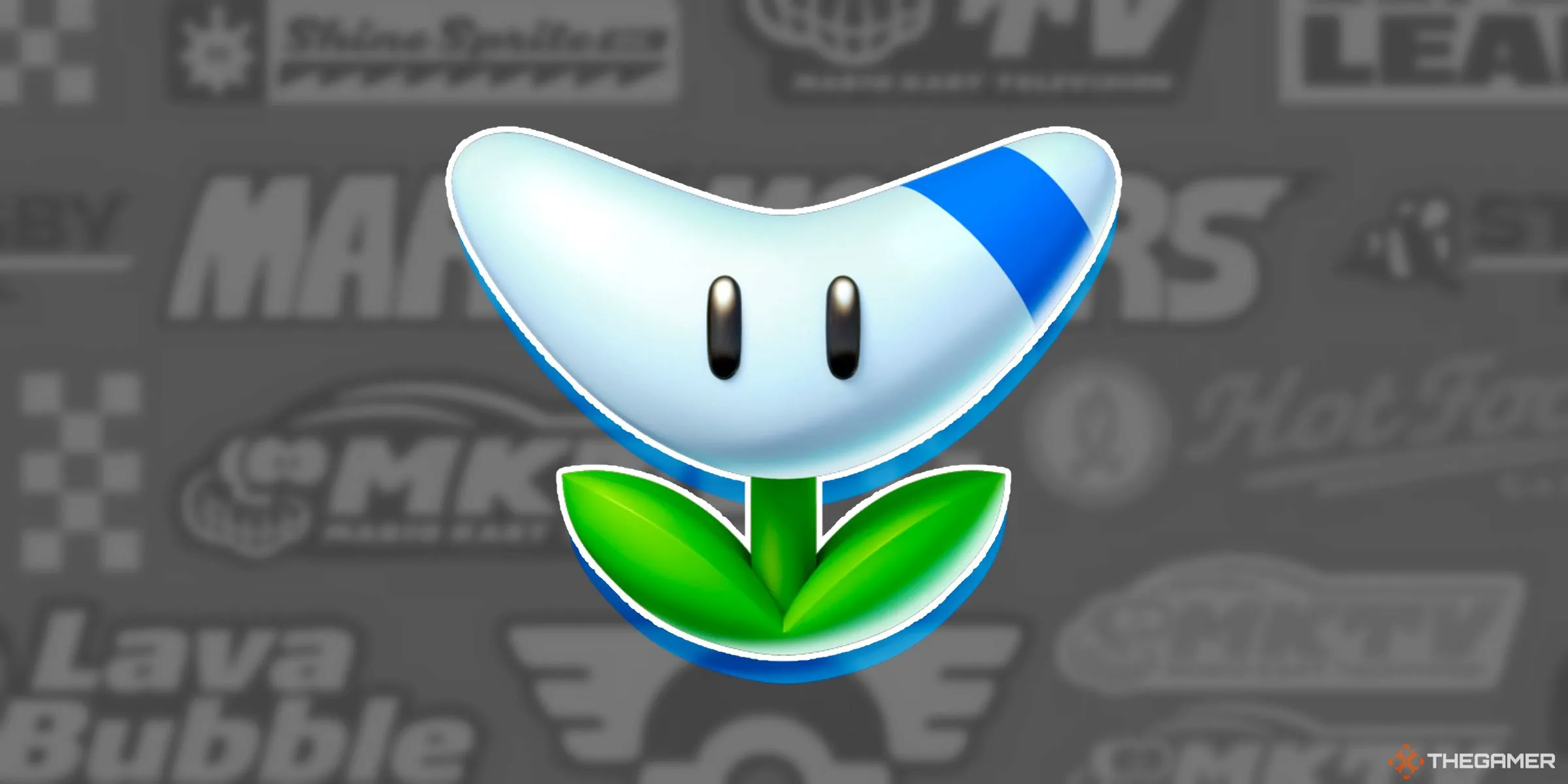 Vật phẩm Boomerang Flower trong Mario Kart World.