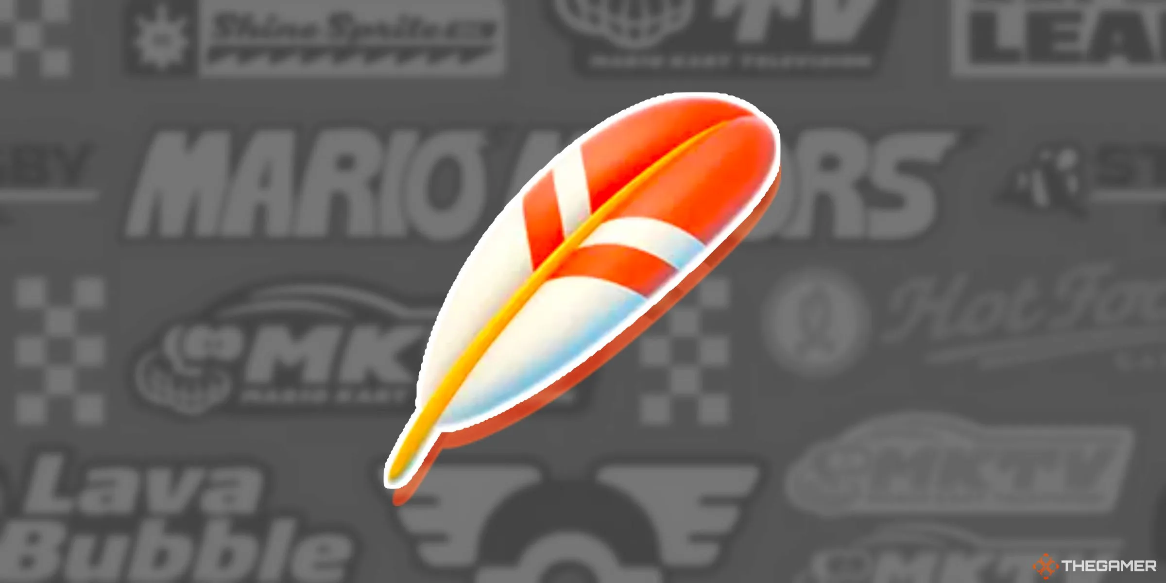 Vật phẩm Feather (Lông Vũ) giúp nhảy cao trong Mario Kart World.