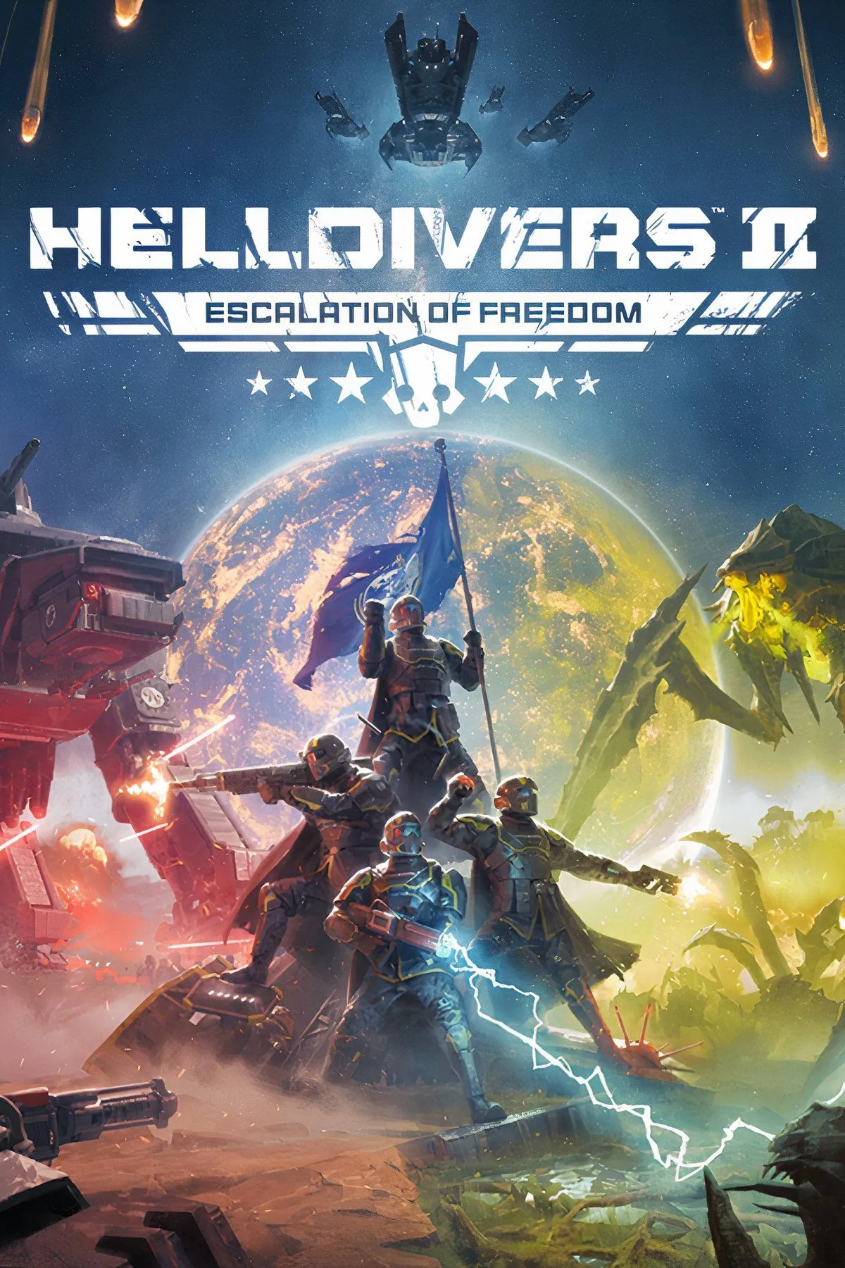 Ảnh bìa chính thức của game bắn súng co-op Helldivers 2
