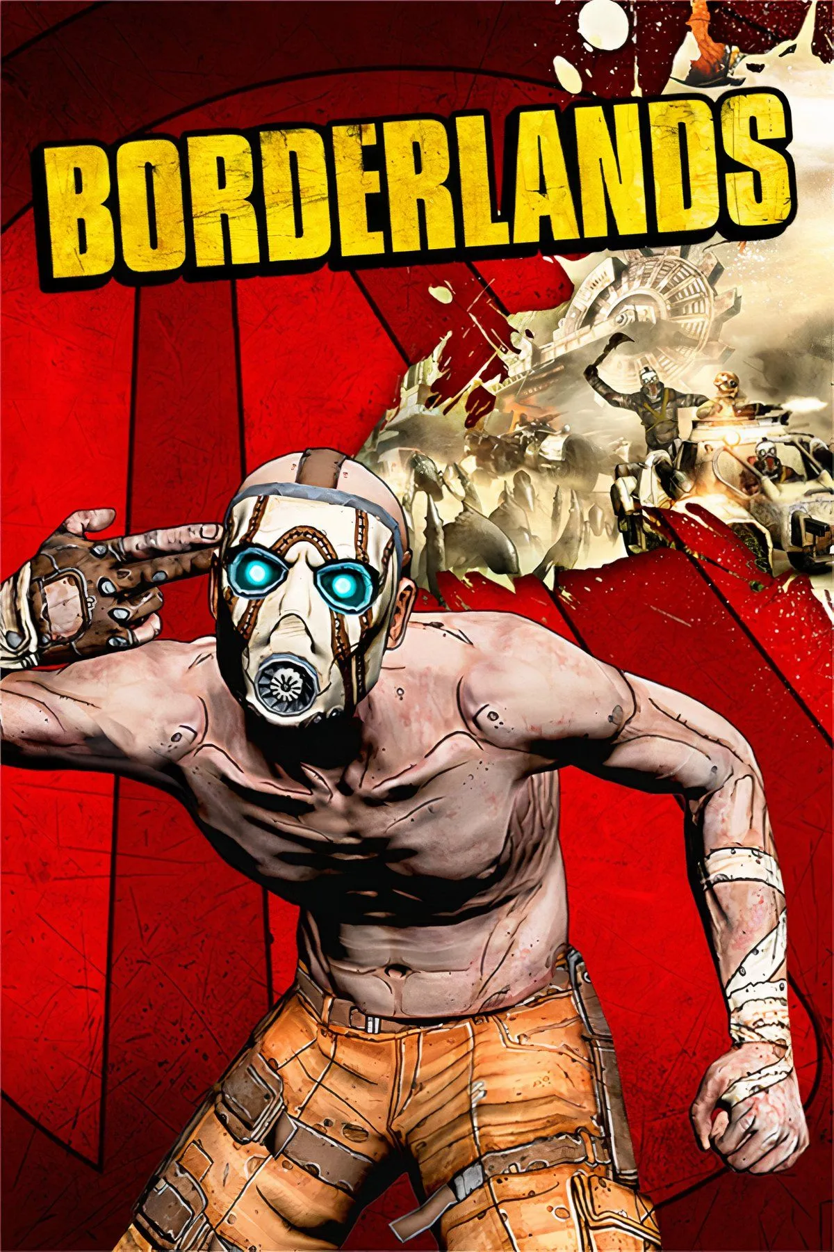 Ảnh tổng hợp từ game Borderlands, thể hiện phong cách đồ họa cel-shading đặc trưng.