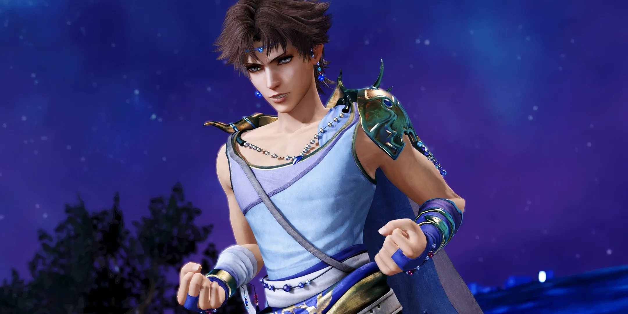 Bartz Klauser, lữ khách du mục từ Final Fantasy 5, sẵn sàng chiến đấu bảo vệ thế giới.