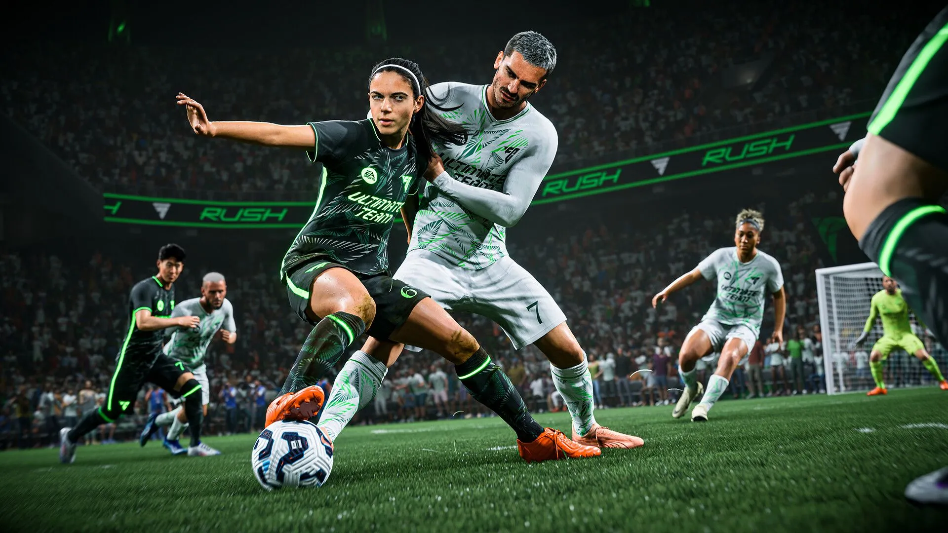 Bìa game EA SPORTS FC 26 chính thức với Jude Bellingham và Jamal Musiala, biểu tượng thị phần mới.