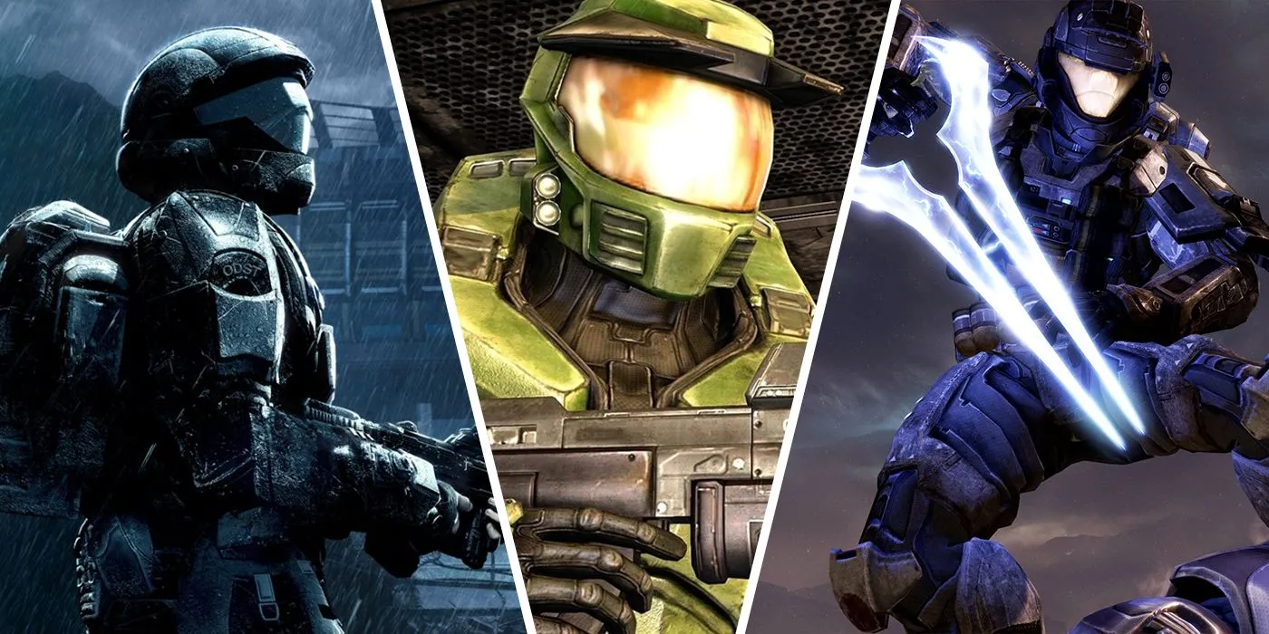 Các nhân vật từ Halo MCC: The Rookie, Master Chief, Noble Six