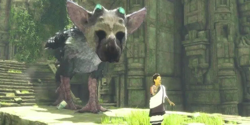 Chú Trico khổng lồ và cậu bé đồng hành trong thế giới của The Last Guardian
