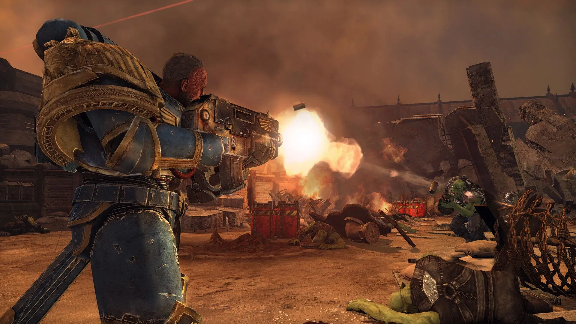 Gameplay cận chiến bạo lực của Space Marine trong Master Crafted Edition