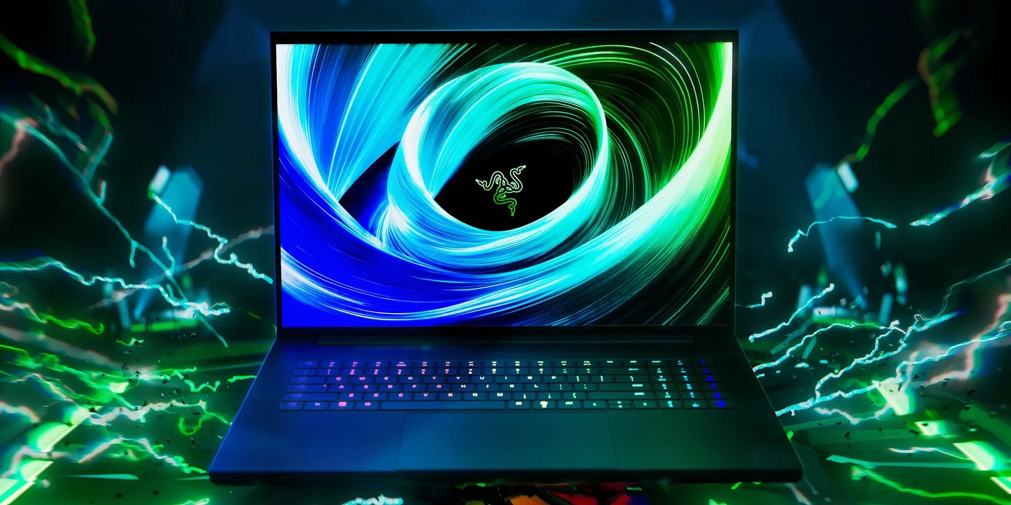 Hình ảnh laptop Razer Blade, minh họa khả năng tương thích với các giải pháp nâng cấp hiệu năng cao của Razer