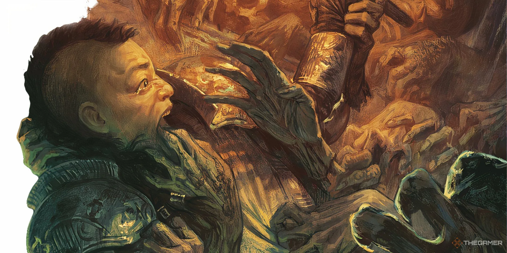 Hình ảnh một nhà thám hiểm bị vuốt quỷ tấn công trong Dungeons &amp; Dragons