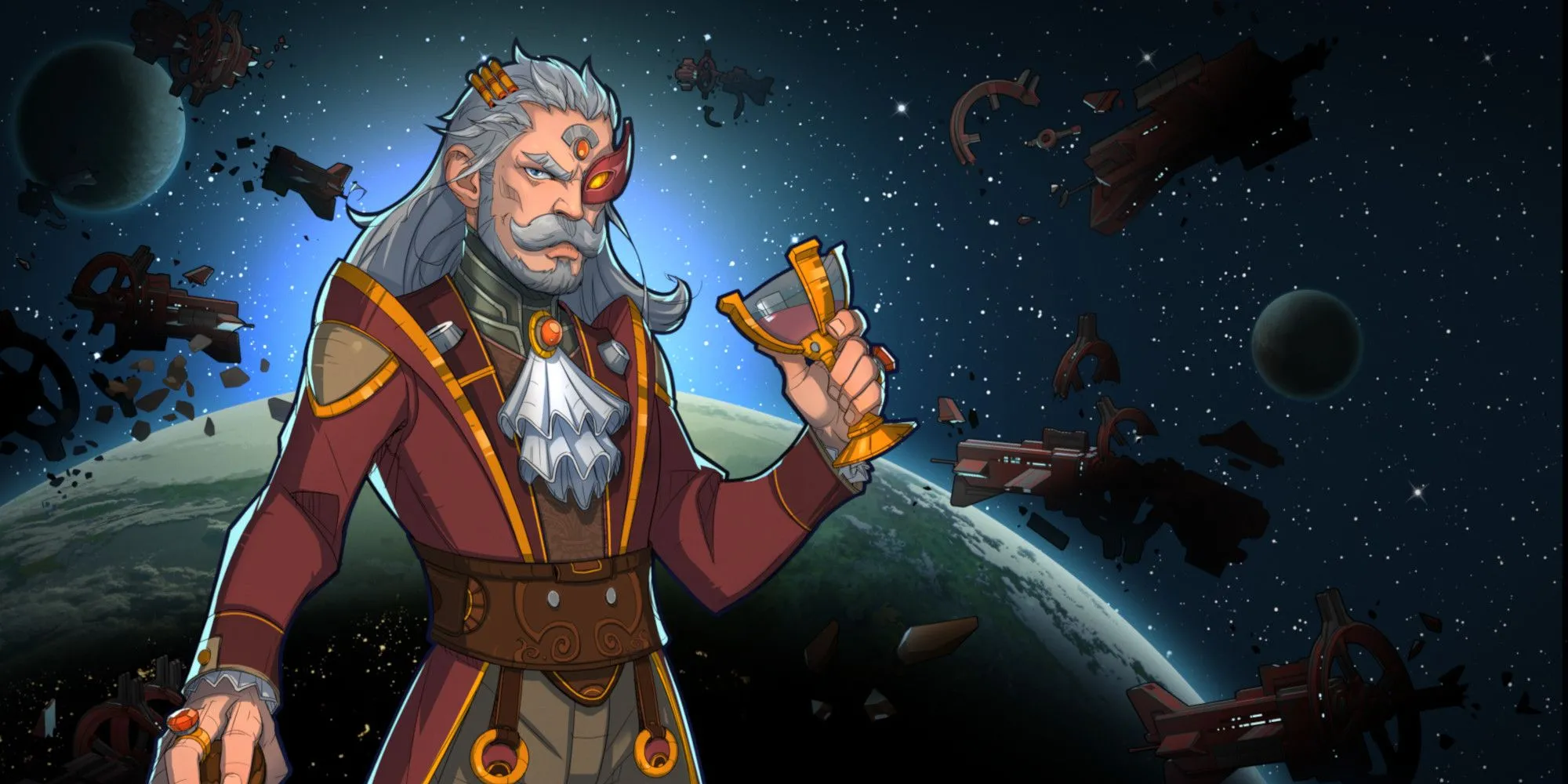 Hình ảnh nghệ thuật chính thức của bản mở rộng RimWorld: Royalty, thể hiện khía cạnh xã hội và kinh tế trong game