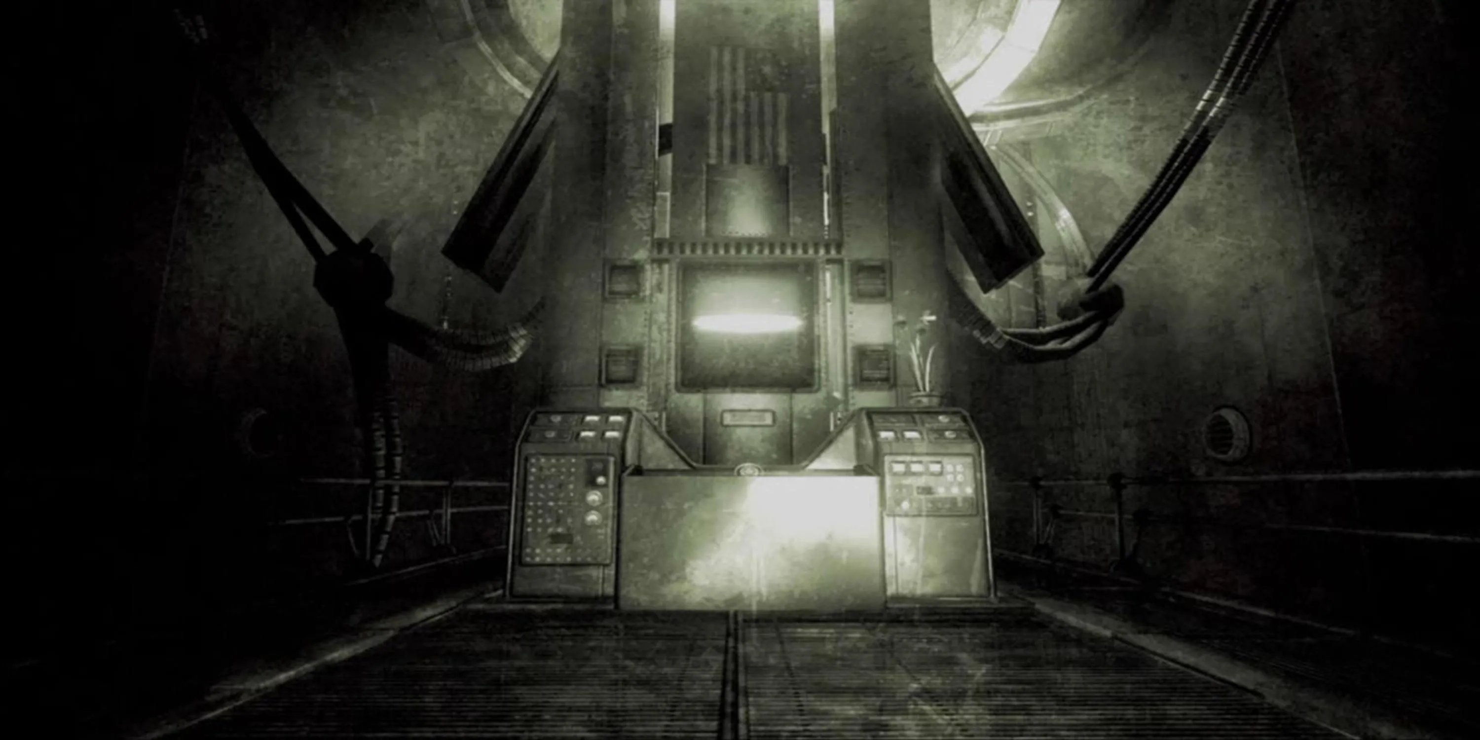 John Henry Eden AI trong Fallout 3 qua màn hình máy tính tại Raven Rock, biểu tượng cho quyền lực và tư tưởng của Enclave