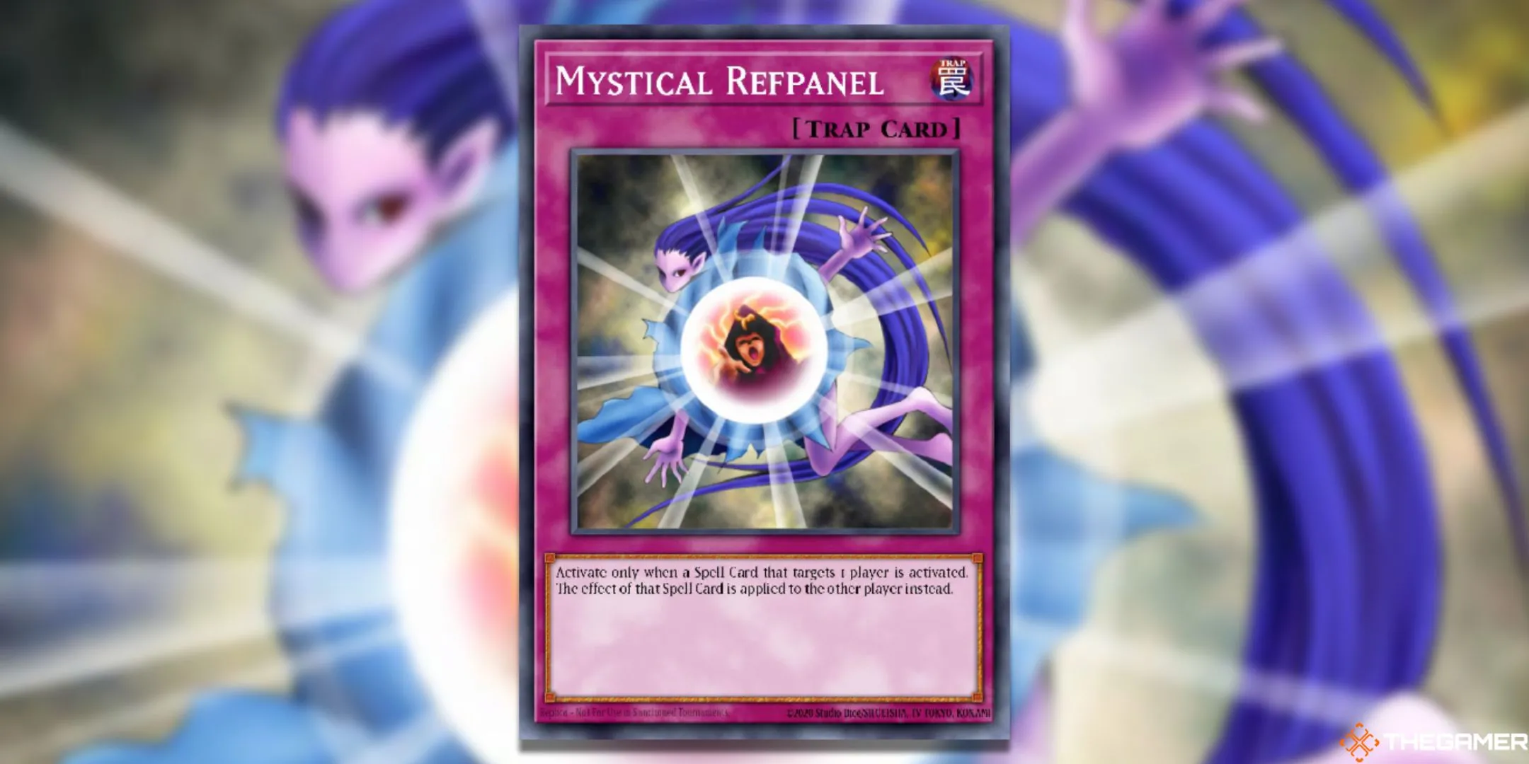 Lá bài Phép thuật Magical Refpanel với wording cũ gây khó hiểu khi tương tác với luật chơi hiện đại Yu-Gi-Oh!.