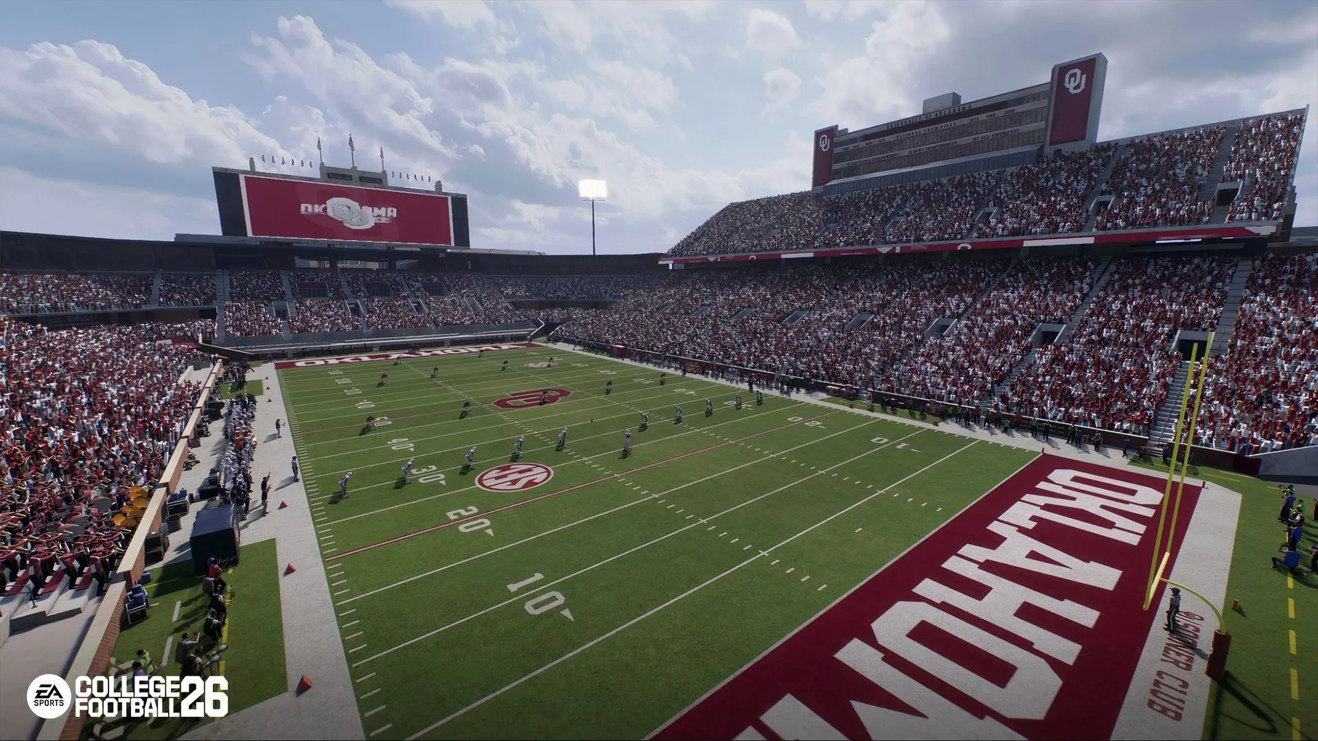 Màn hình giao diện Ultimate Team trong College Football 26, với các thẻ cầu thủ và tùy chọn quản lý đội hình
