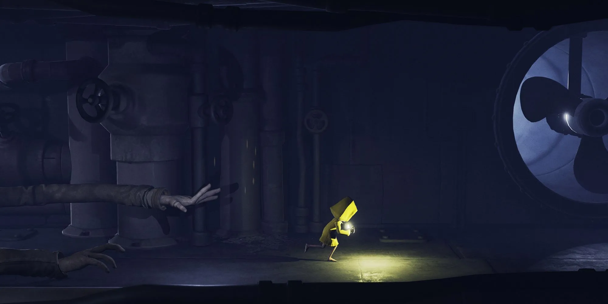Mono và Six trốn chạy khỏi những sinh vật đáng sợ trong Little Nightmares 2