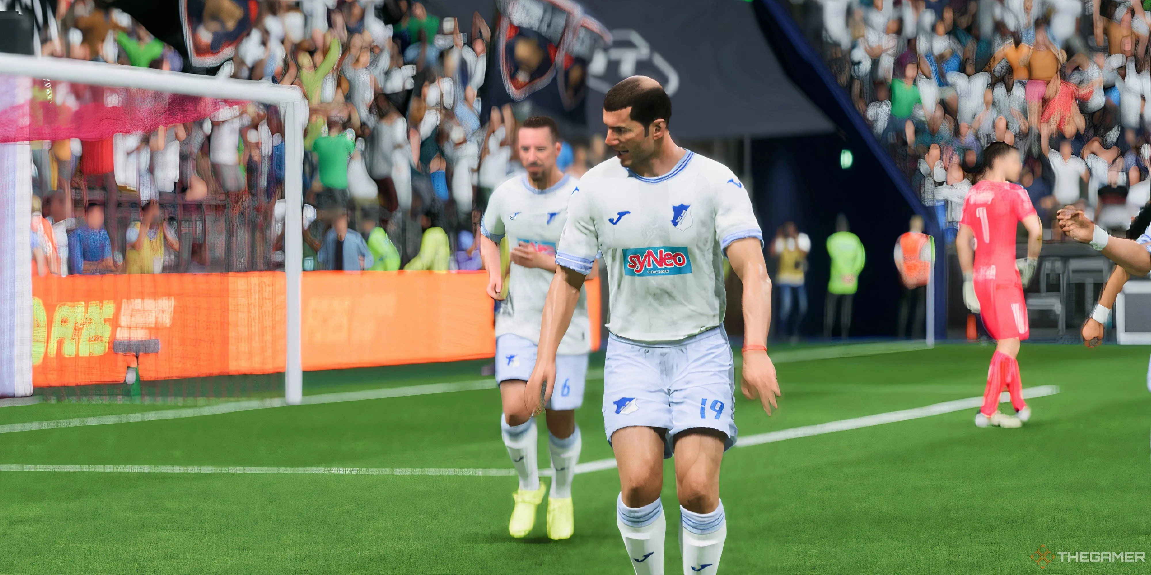 Một cầu thủ ăn mừng bàn thắng trong EA Sports FC 25, bối cảnh phổ biến mà game thủ thường &quot;rage quit&quot; vì thua cuộc.