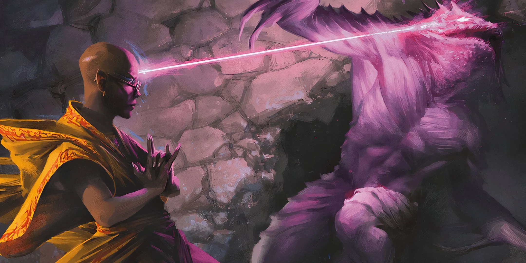 Một phù thủy đang thi triển phép thuật Mind Sliver lên kẻ thù trong Dungeons &amp; Dragons, minh họa trận chiến cơ bản.