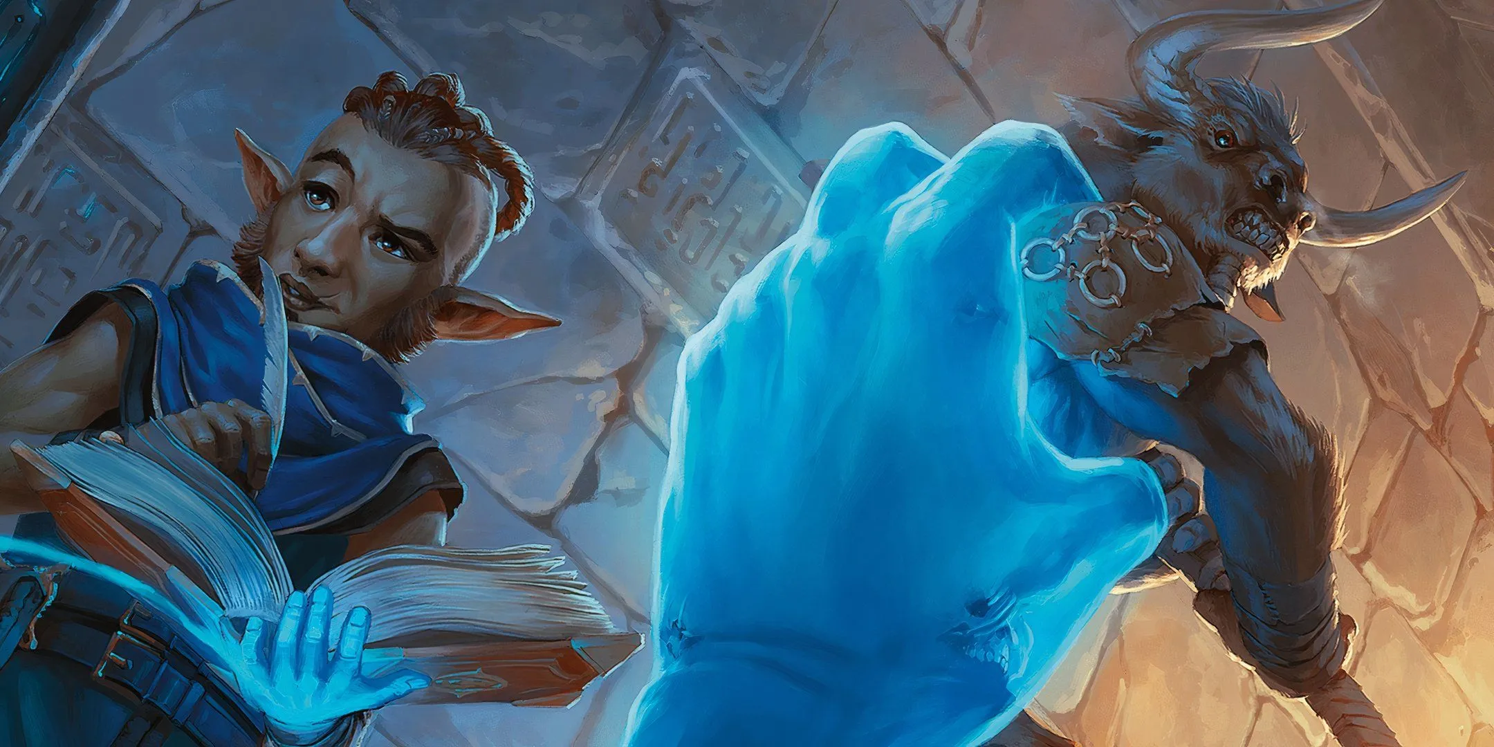 Pháp sư triệu hồi Bàn Tay Bigby màu xanh trong Dungeons &amp; Dragons