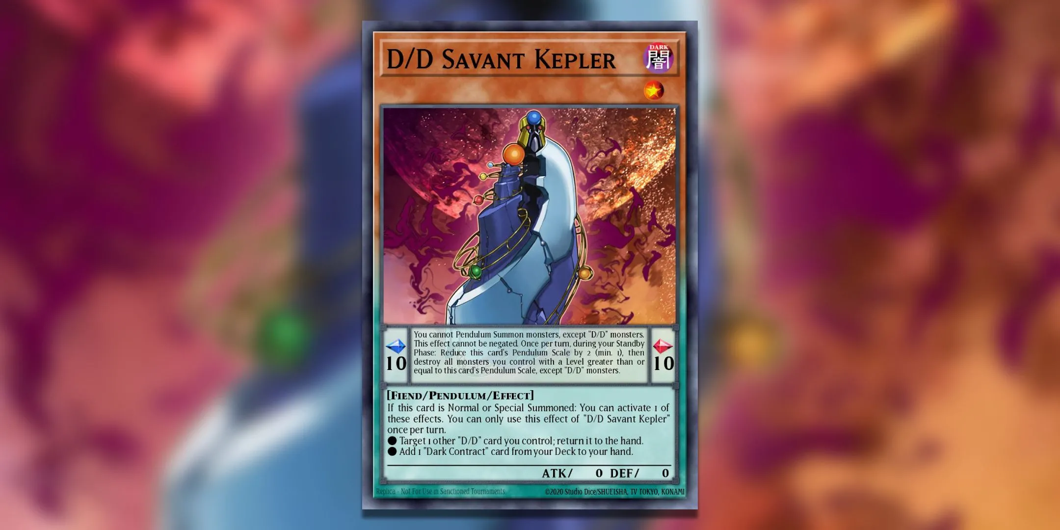 Quái vật D/D Savant Kepler, đại diện cho archetype D/D/D với lối chơi combo phức tạp trong Yu-Gi-Oh!.