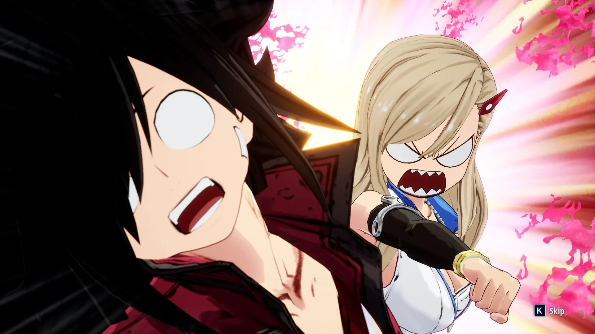 Rebecca và Happy cùng Shiki trong cảnh đầu game Edens Zero