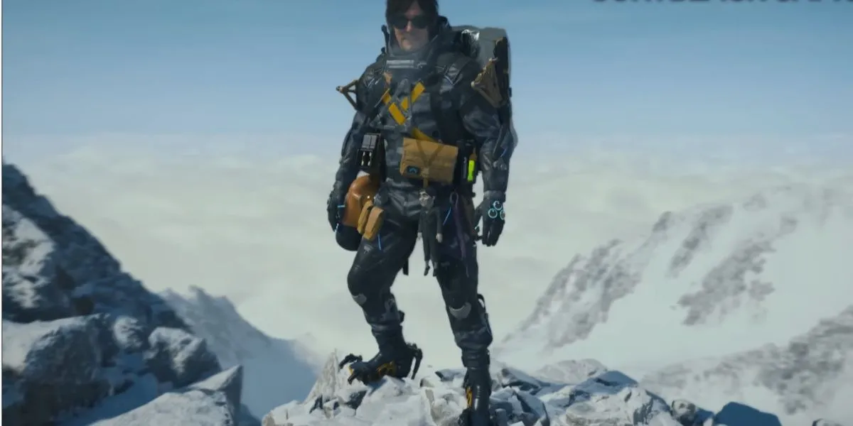 Sam Porter Bridges ẩn mình với bộ đồ ngụy trang đen (Black Camo Suit) hiệu quả ở giai đoạn đầu game Death Stranding 2