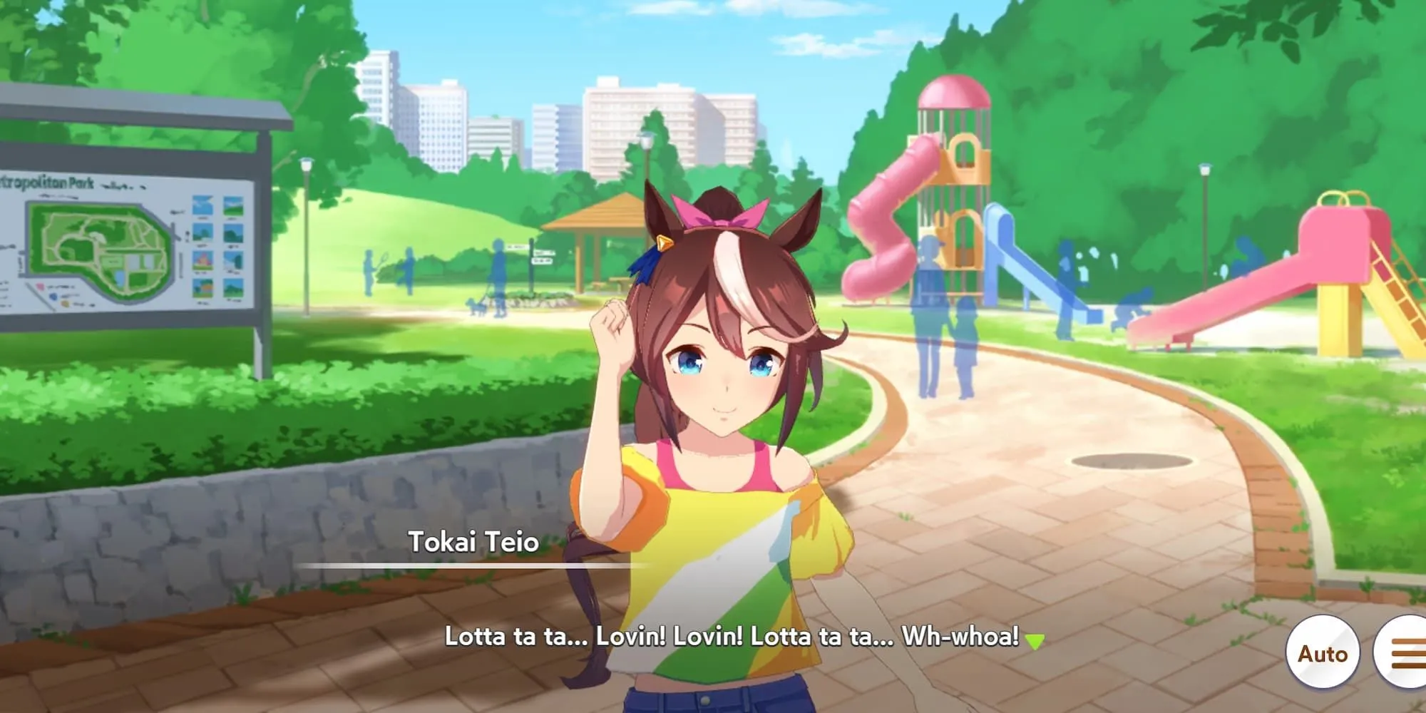 Screenshot of Tokai Teio in Umamusume 