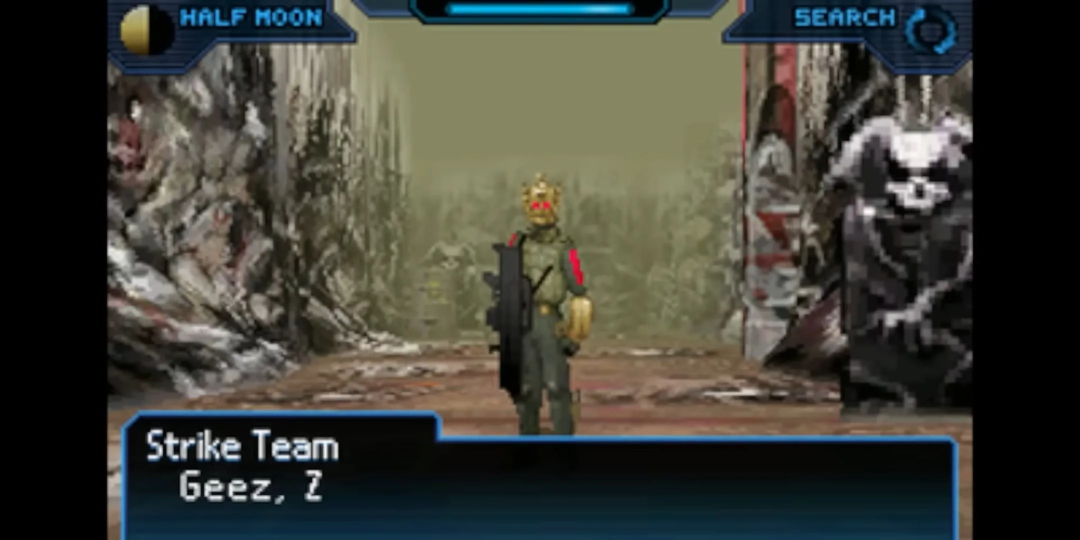Thành viên nhóm Liên Hợp Quốc trong Shin Megami Tensei A Strange Journey Redux đang khám phá môi trường kỳ lạ