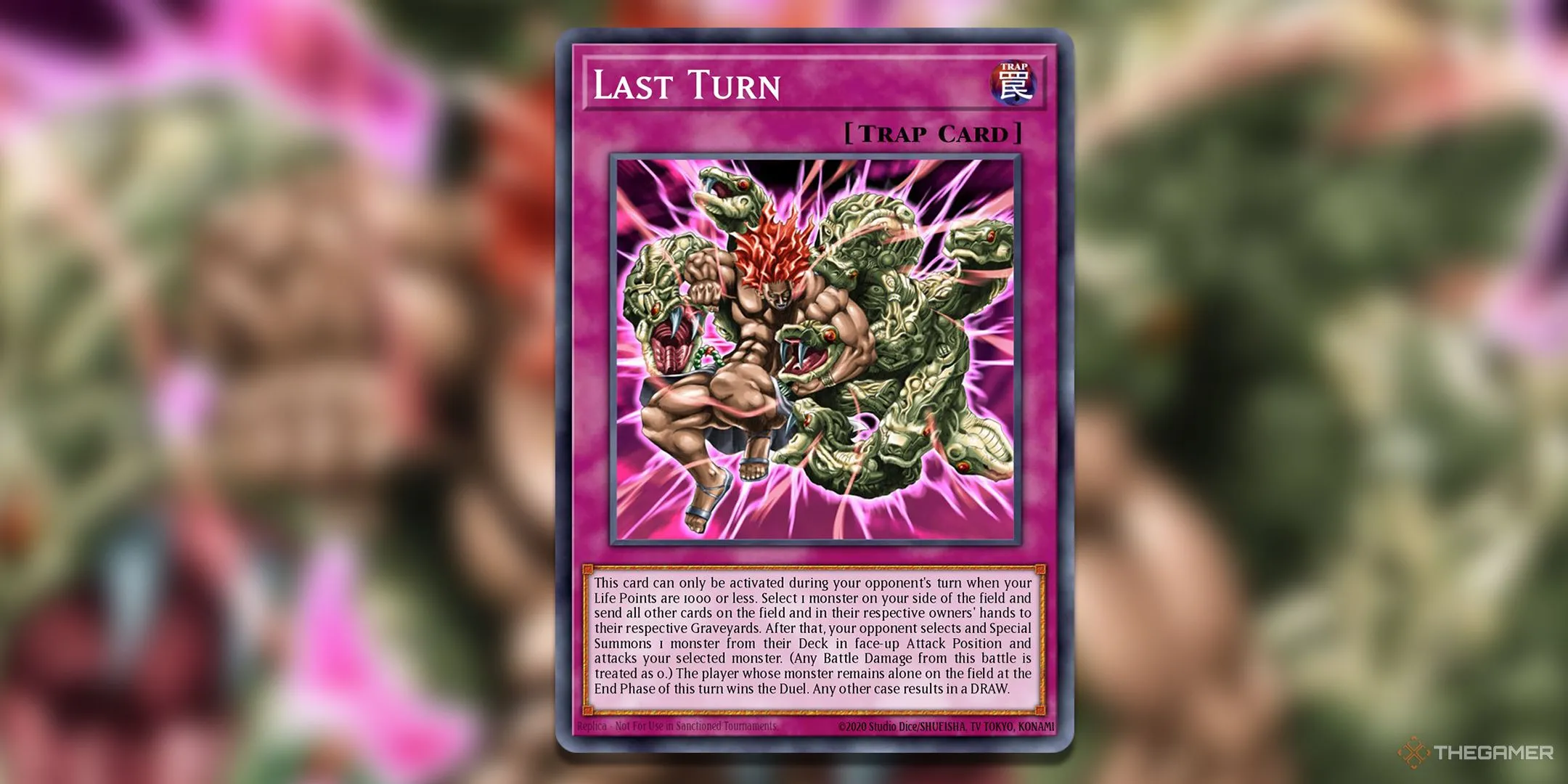 Thẻ bài Phép thuật Last Turn trong Yu-Gi-Oh! từng bị cấm vì cách vận hành luật gây tranh cãi.