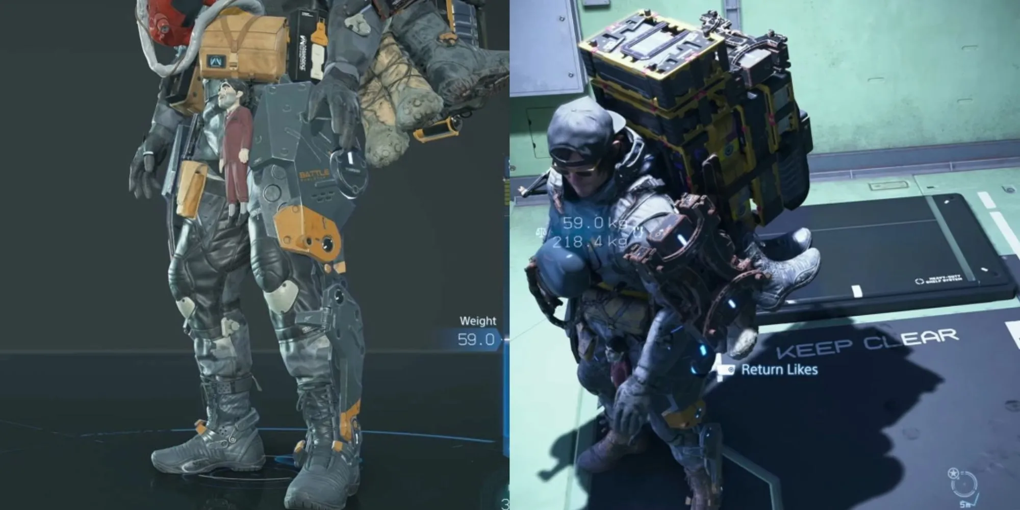 Tổng hợp các loại bộ khung hỗ trợ (Skeletons) khác nhau trong Death Stranding 2 On the Beach, mỗi loại mang lại lợi thế chiến thuật và vận chuyển riêng.