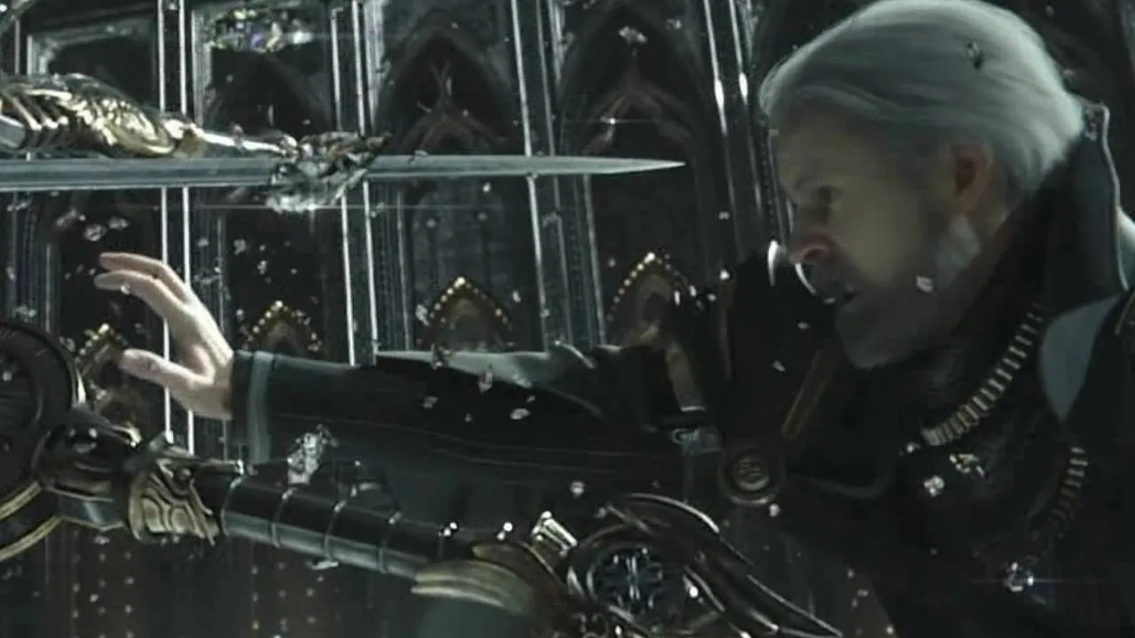 Vua Regis Lucis Caelum hy sinh anh dũng trong bối cảnh Kingsglaive liên quan đến Final Fantasy XV.