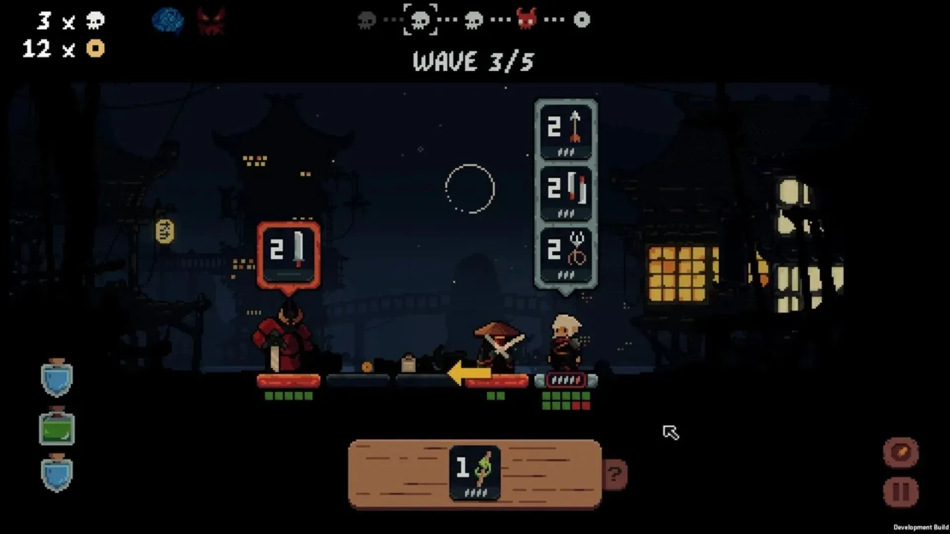 Ảnh gameplay Shogun Showdown với giao diện xây dựng bộ bài và chiến thuật Samurai