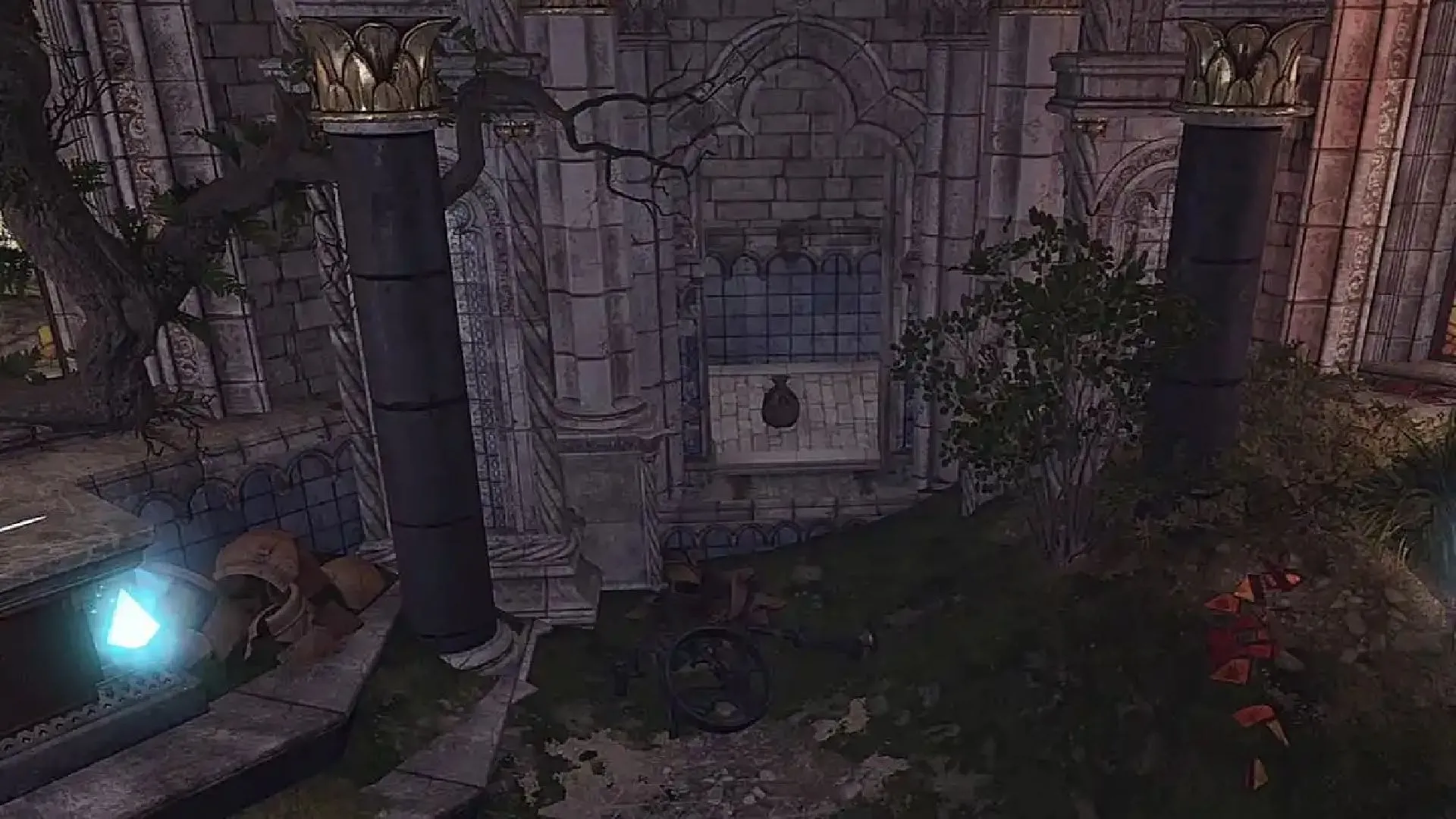 Cánh cửa ẩn bí mật trong Baldur's Gate 3, nơi chứa Dawnmaster's Crest, một thử thách khóa cửa DC cao.