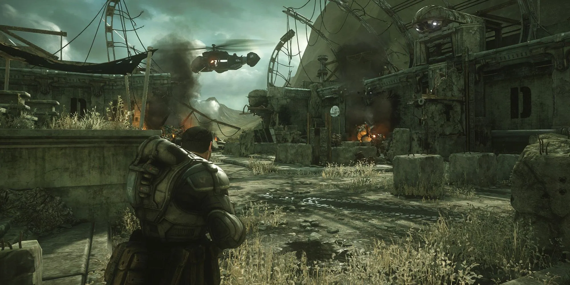 Cảnh remaster trong Gears of War: Ultimate Edition, minh họa cho chiến lược tái đầu tư vào IP cũ nhằm tối ưu hóa giá trị thương hiệu và trải nghiệm game.
