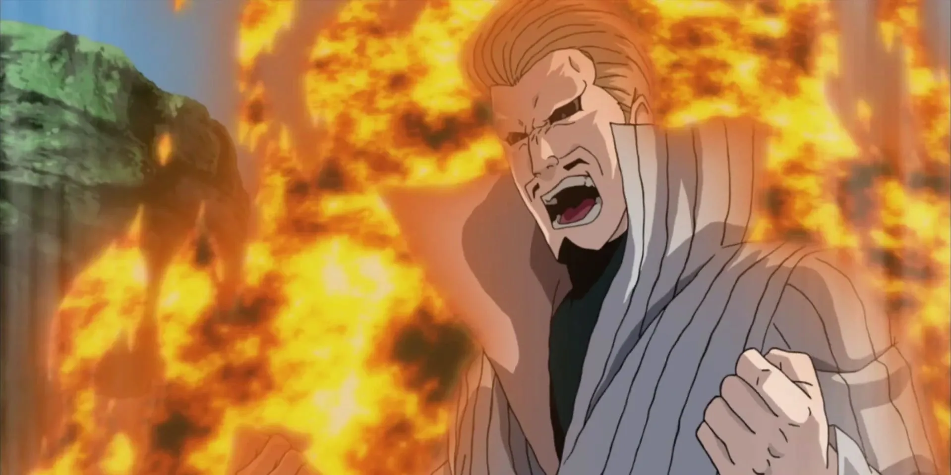 Đệ Nhị Mizukage Gengetsu Hozuki trong trạng thái ảo ảnh từ con Nghêu khổng lồ