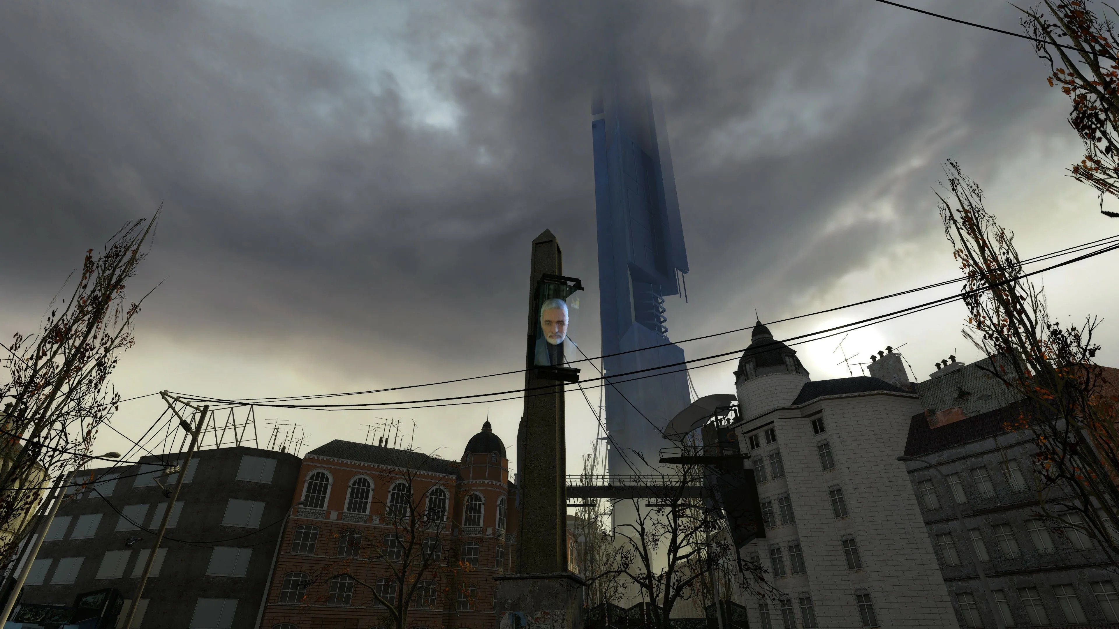 Góc nhìn thứ nhất khi Gordon Freeman bước vào City 17 trong Half-Life 2