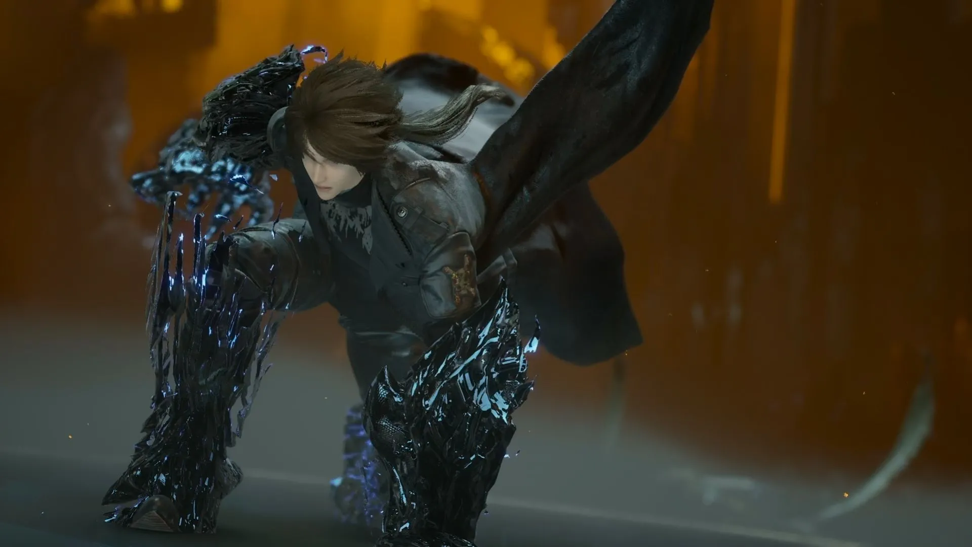 Kaser và Arena trong một phân cảnh tương tác tình cảm trong Lost Soul Aside