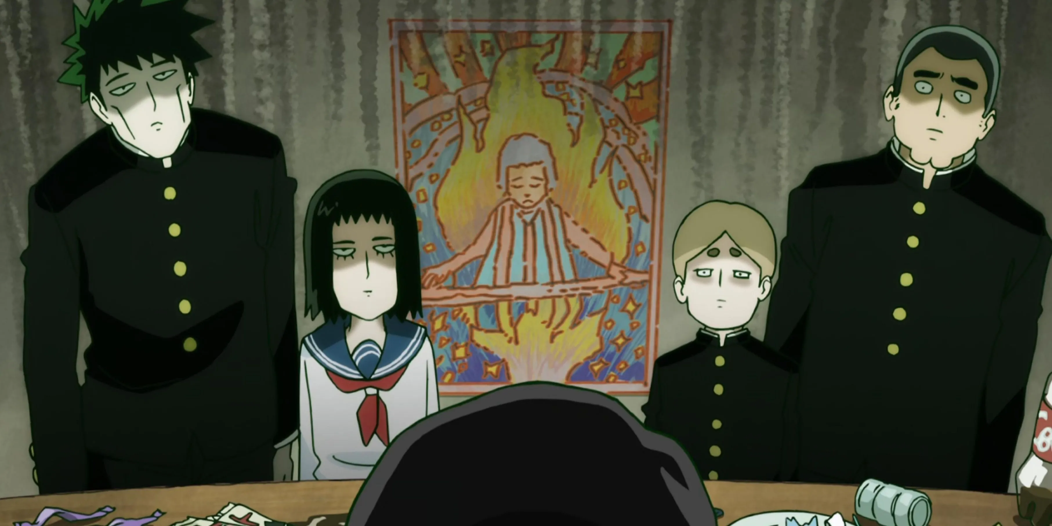 Những thành viên Câu lạc bộ Thần giao cách cảm nhìn lên bầu trời đêm trong Mob Psycho 100