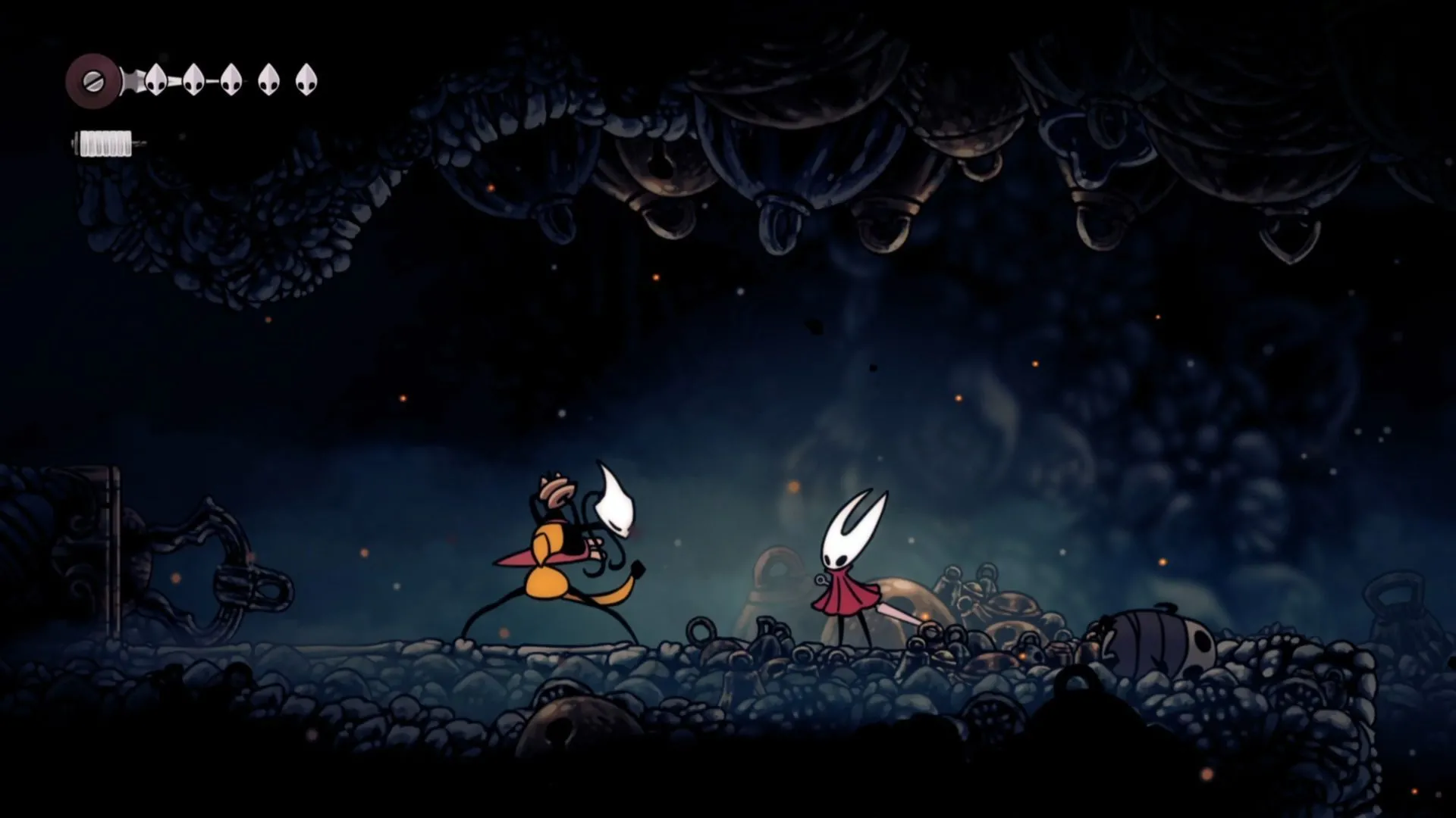 Shakra trong The Marrow, một trận đấu tay đôi tốc độ cao với những chiếc nhẫn sắc bén trong Hollow Knight Silksong.